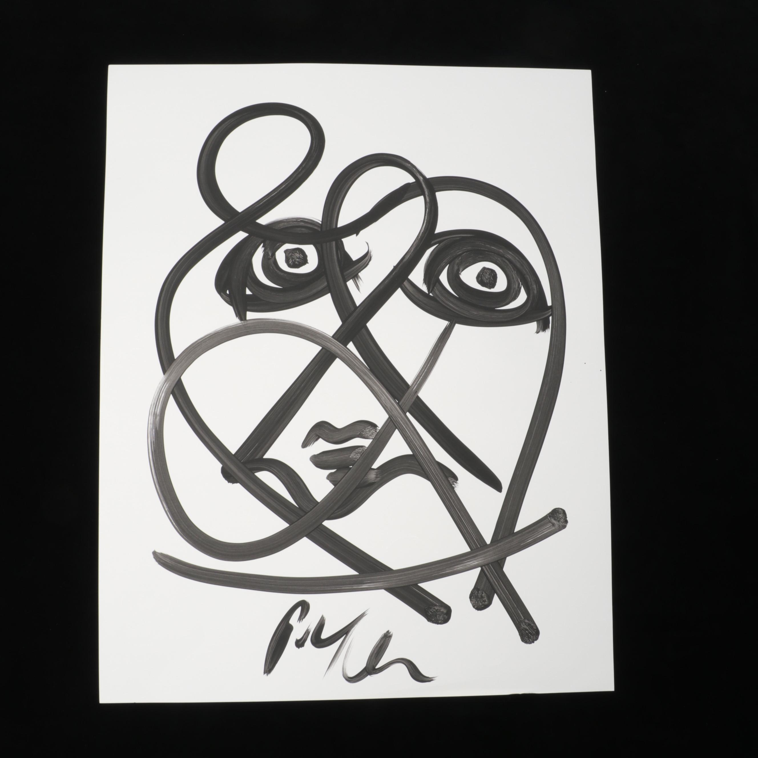 Peter Robert Keil Abstract Acrylic Portrait