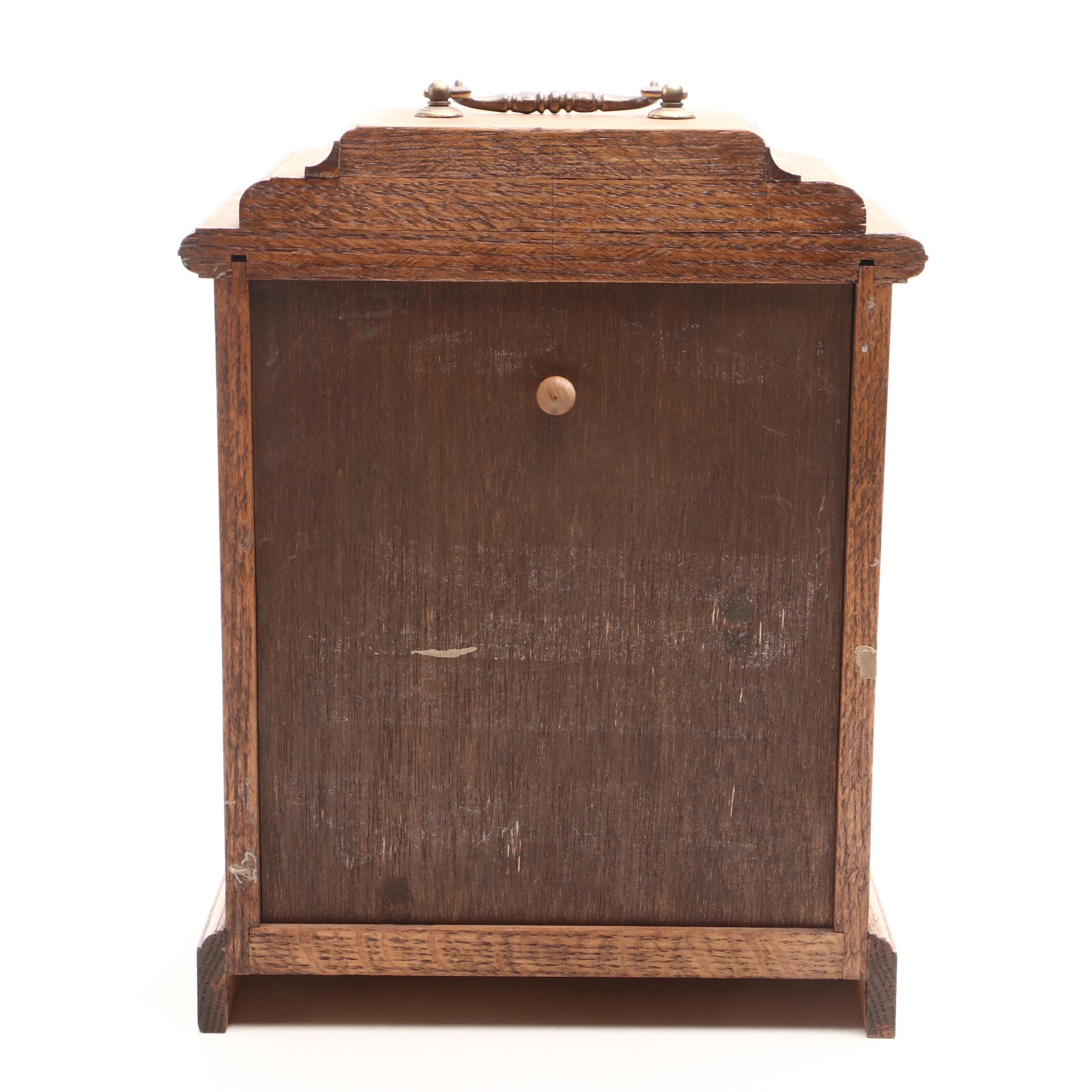 Franz Hermle Oak Cased Carriage Clock, Late 20th Century