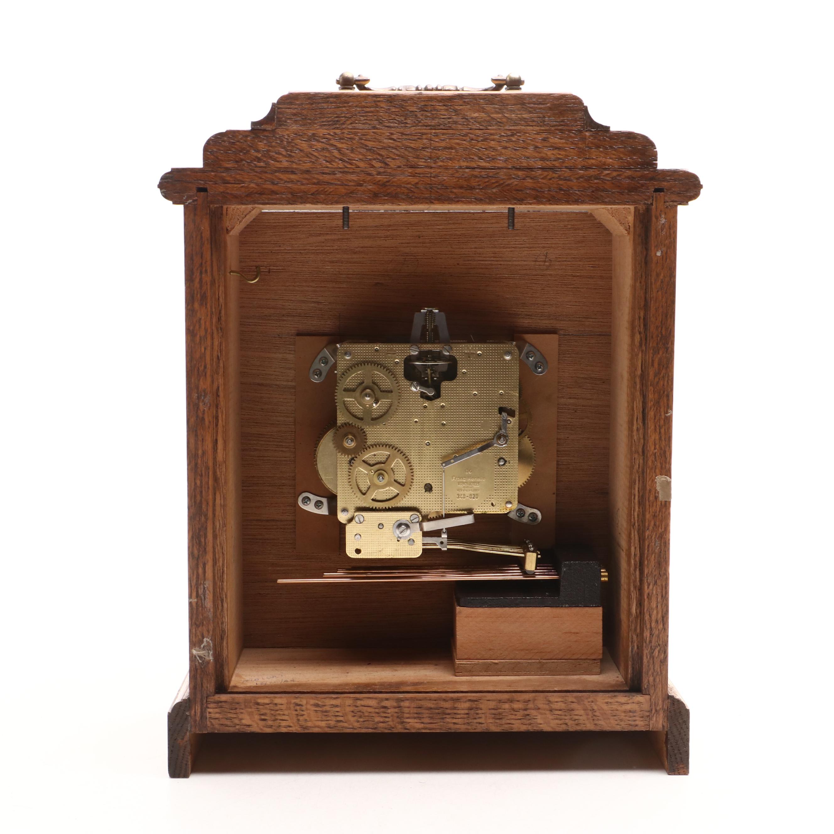 Franz Hermle Oak Cased Carriage Clock, Late 20th Century