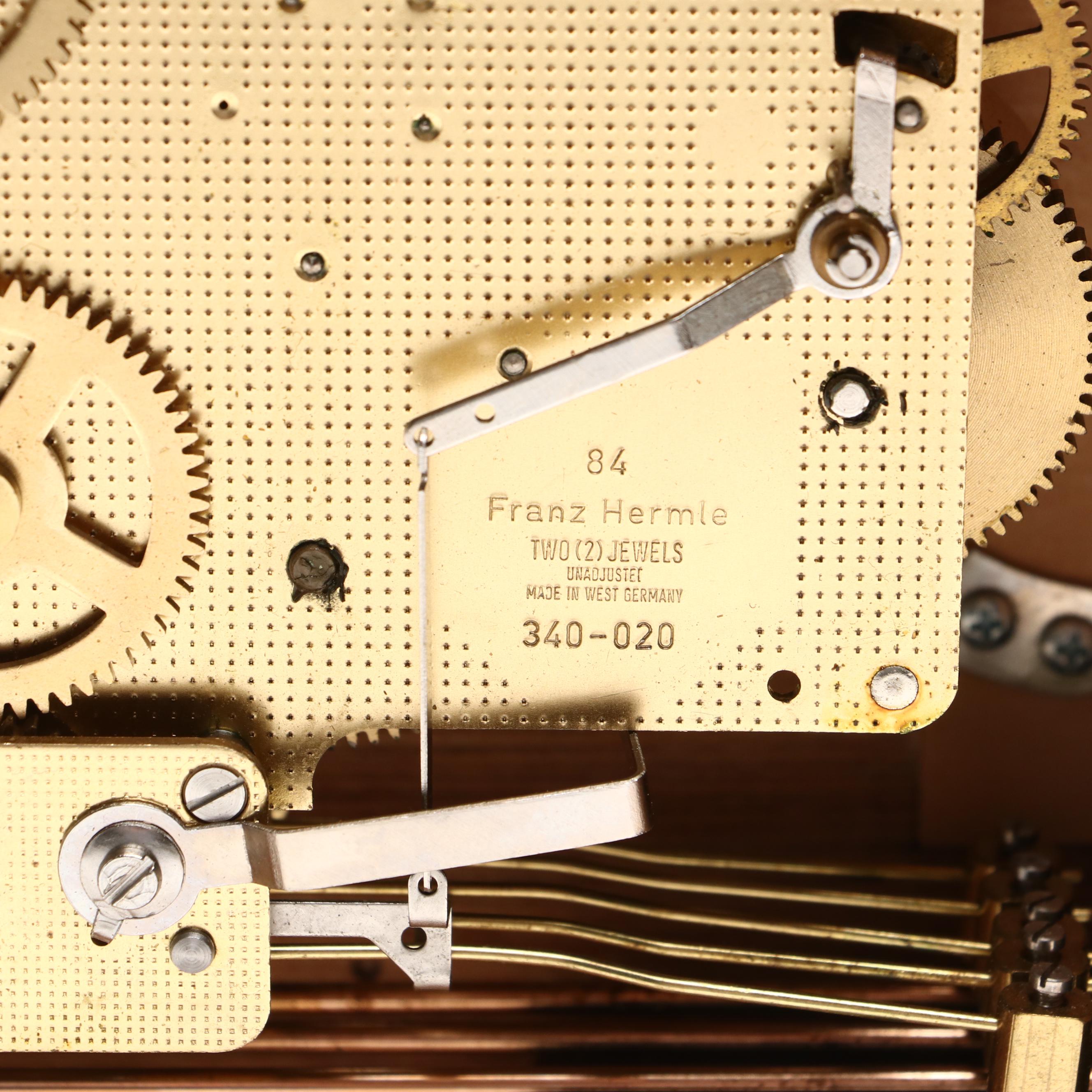 Franz Hermle Oak Cased Carriage Clock, Late 20th Century