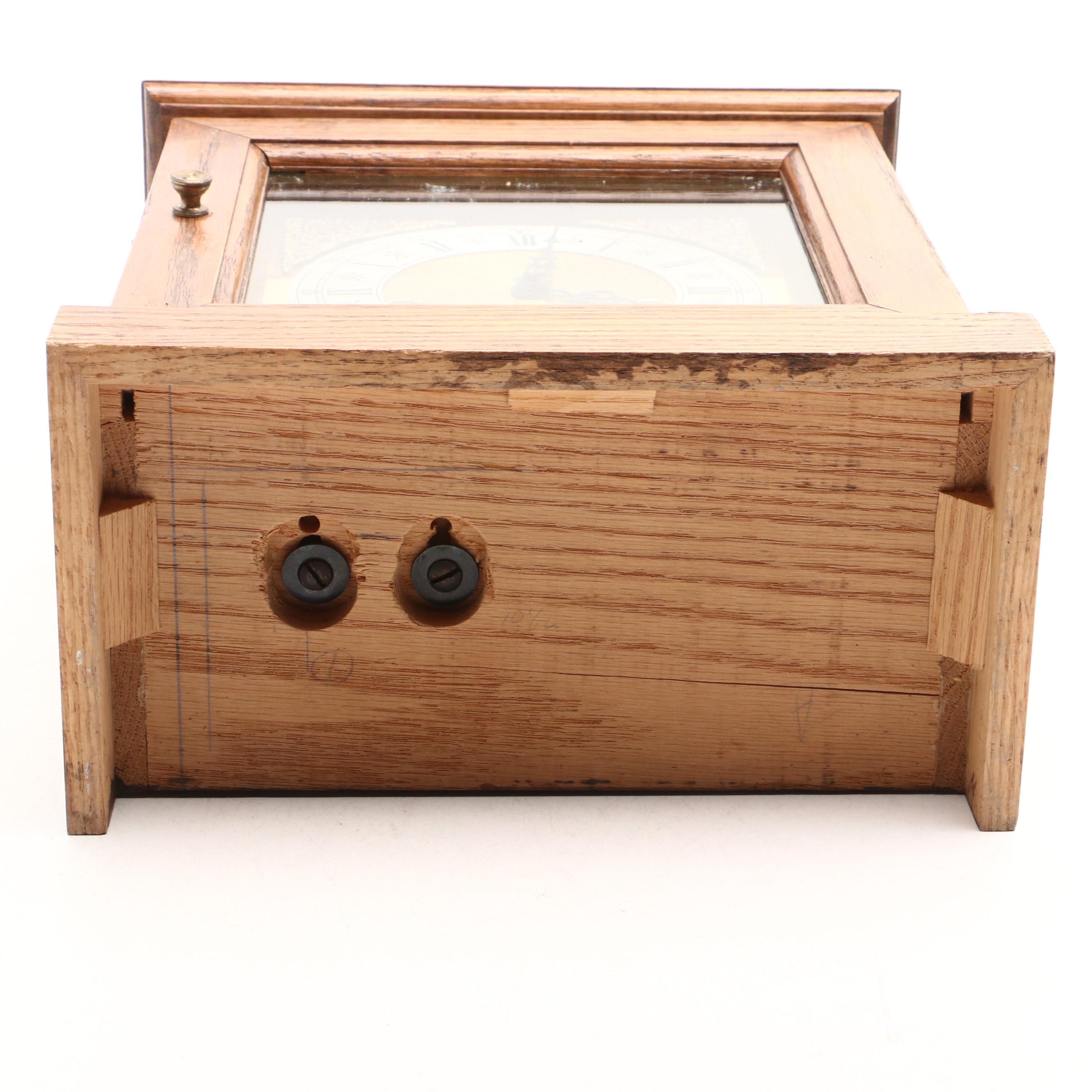 Franz Hermle Oak Cased Carriage Clock, Late 20th Century