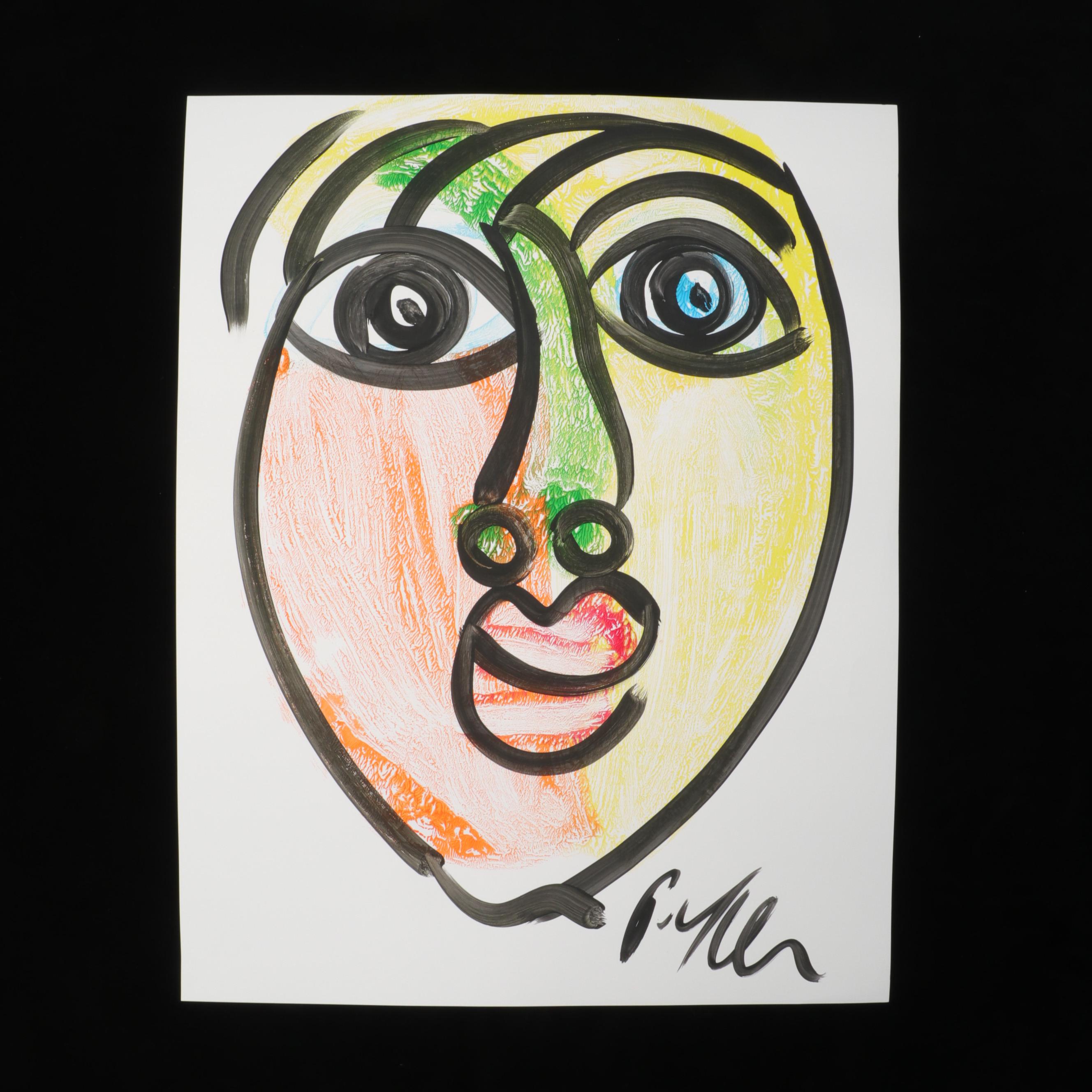 Peter Robert Keil Abstract Acrylic Portrait