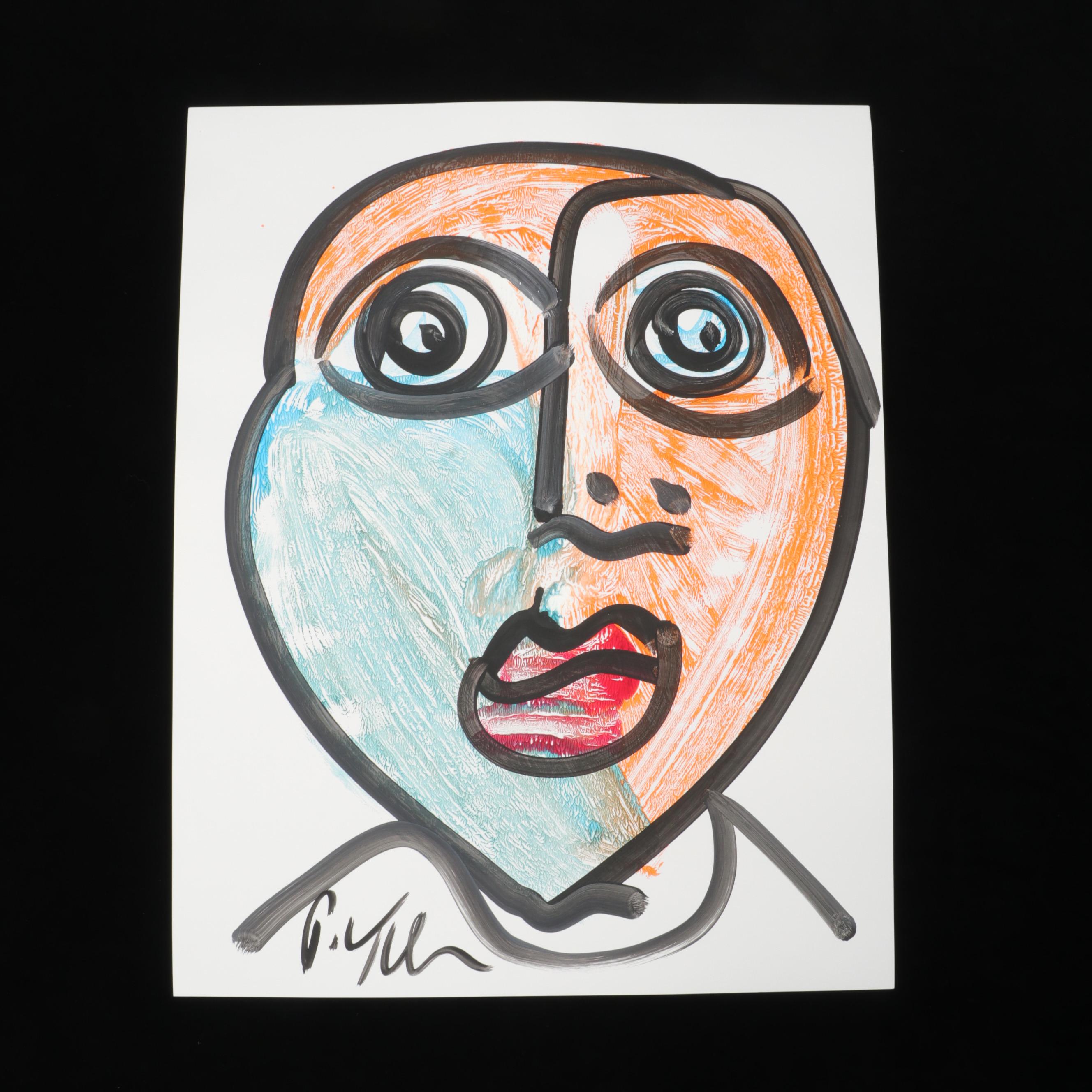 Peter Robert Keil Abstract Acrylic Portrait