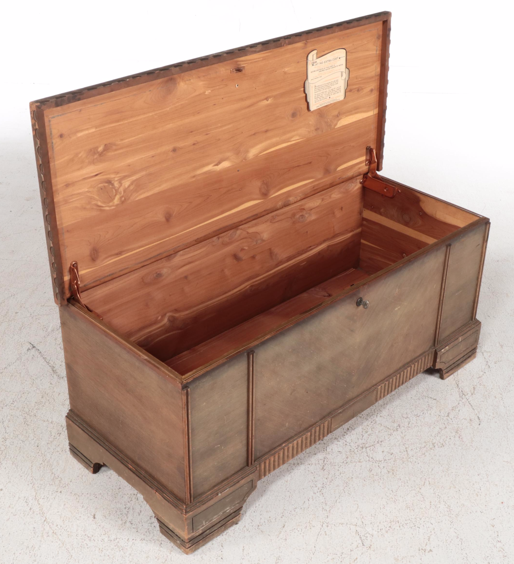 Caswell-Runyon Walnut Cedar Trunk, Mid-20th Century