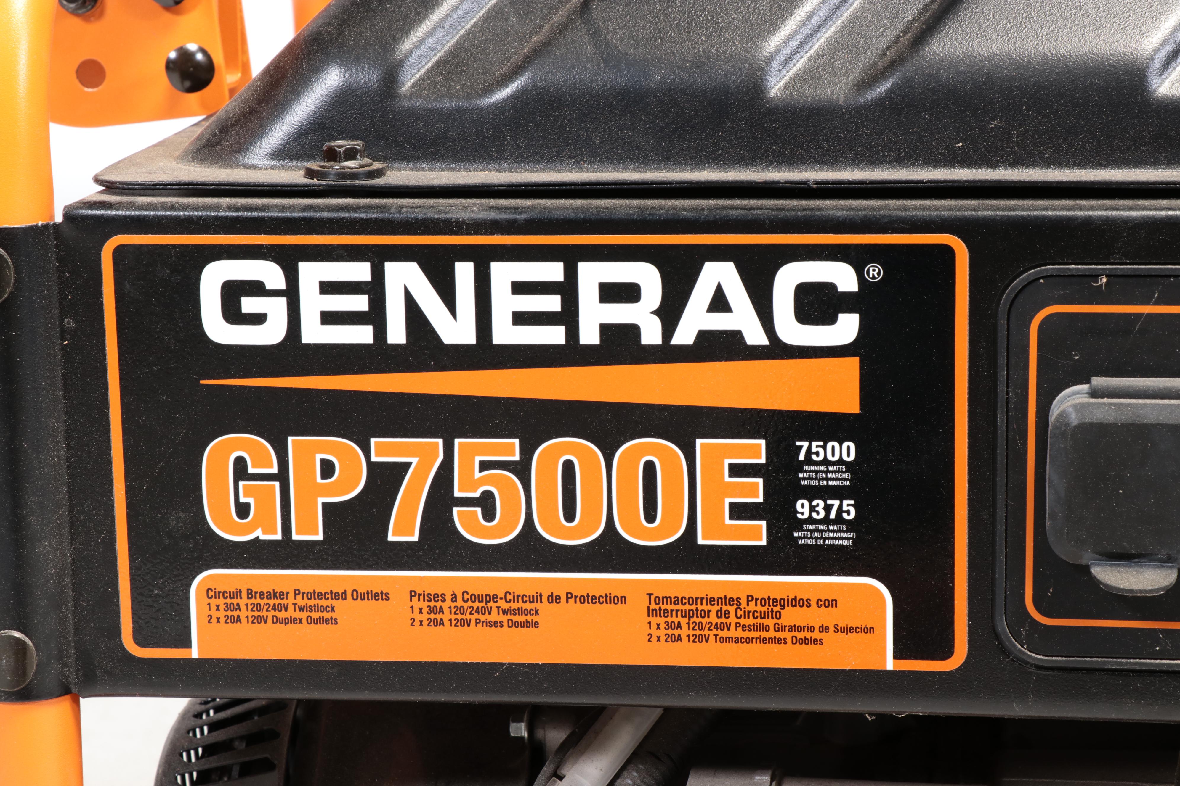 Generac GP7500E Generator