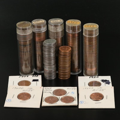 Collection of Over 330 Wheat Cents With a 1909-VDB