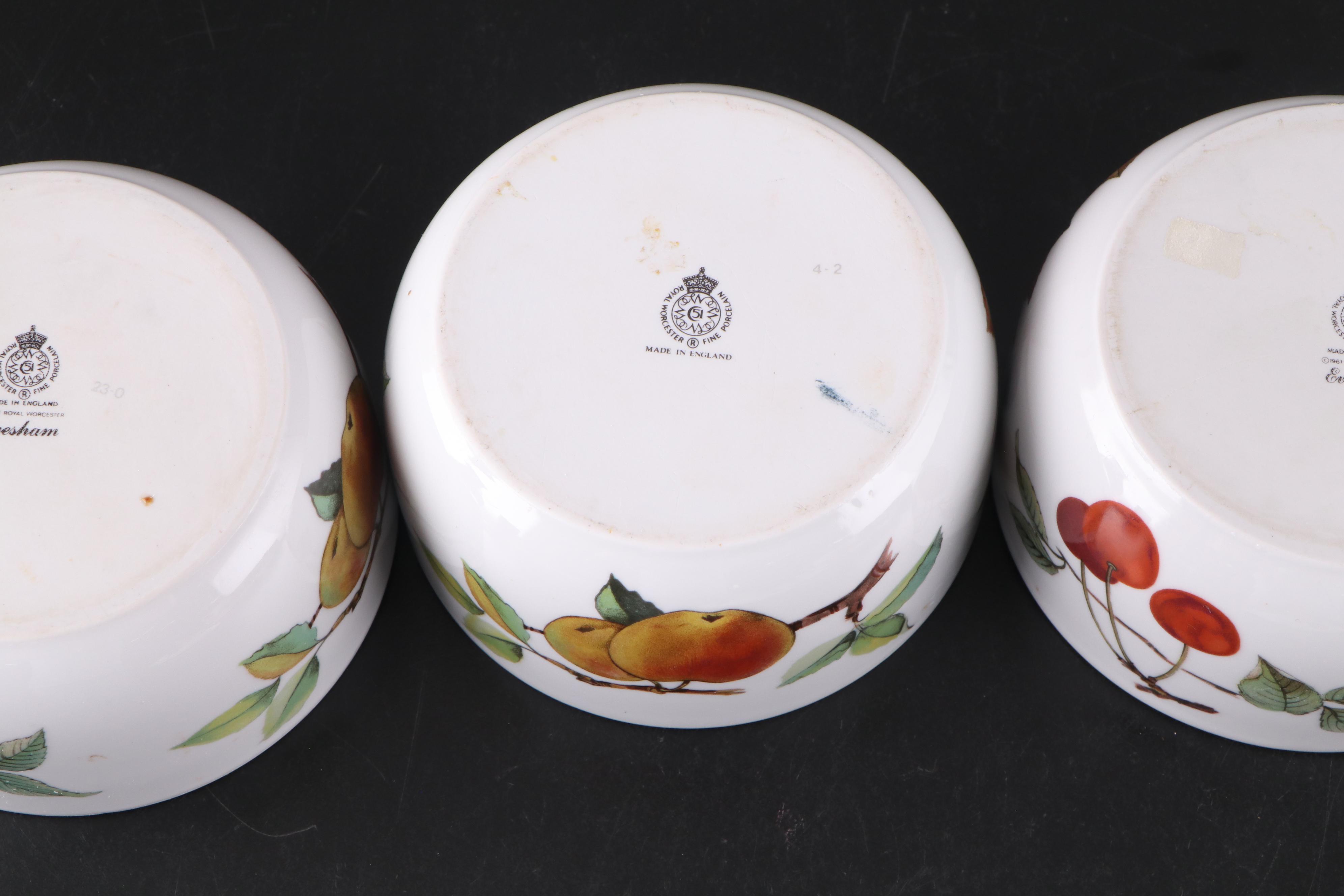 Royal Worcester "Evesham" Porcelain Vase and Tableware