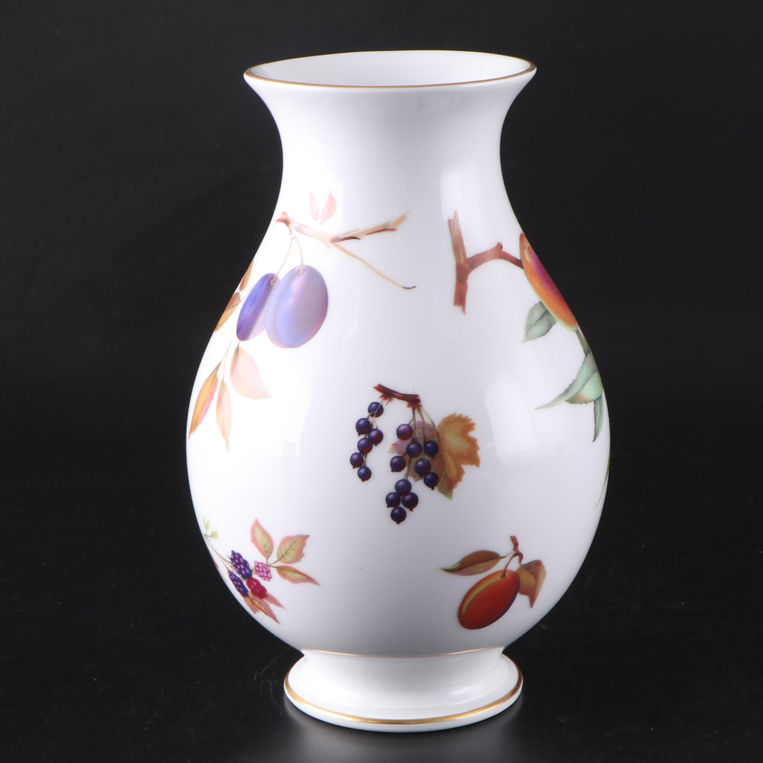 Royal Worcester "Evesham" Porcelain Vase and Tableware
