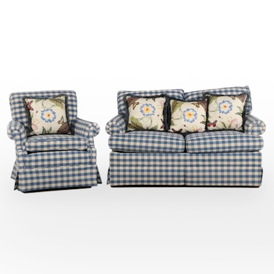 Southwood Upholstered Loveseat and Armchair with Throw Pillows