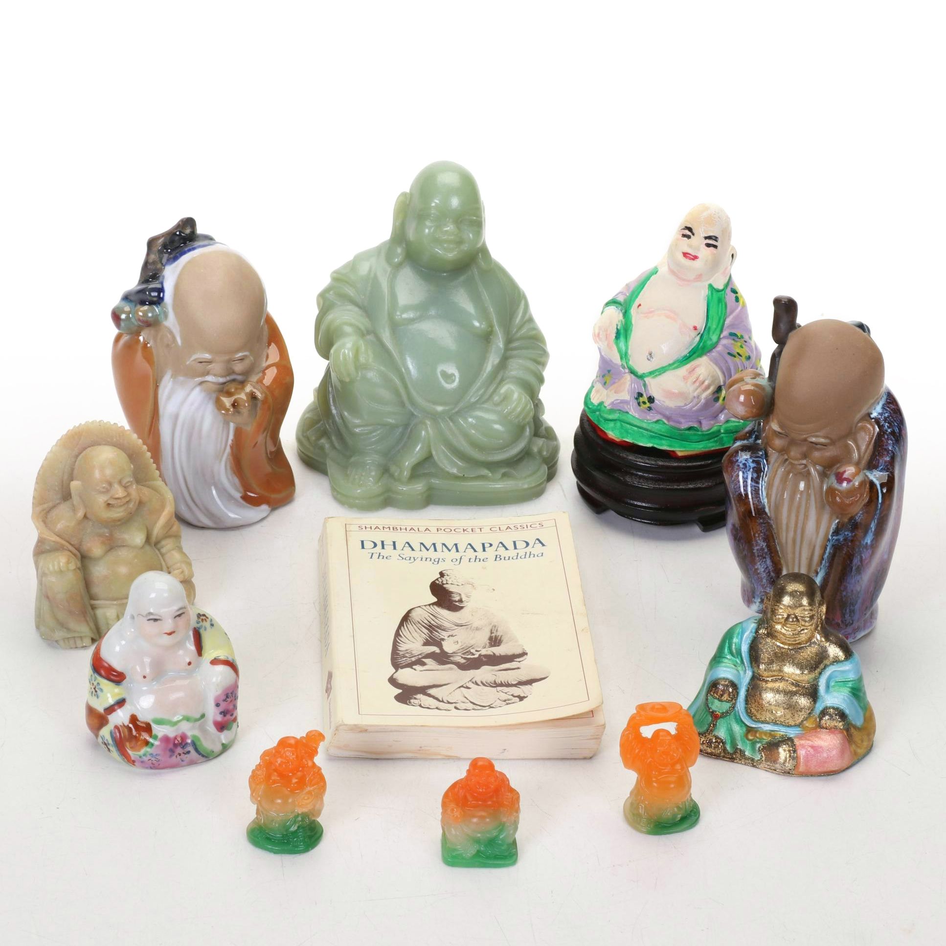 Buddha Collection Features Orange to Green Acrylic Laughing Buddhas and More