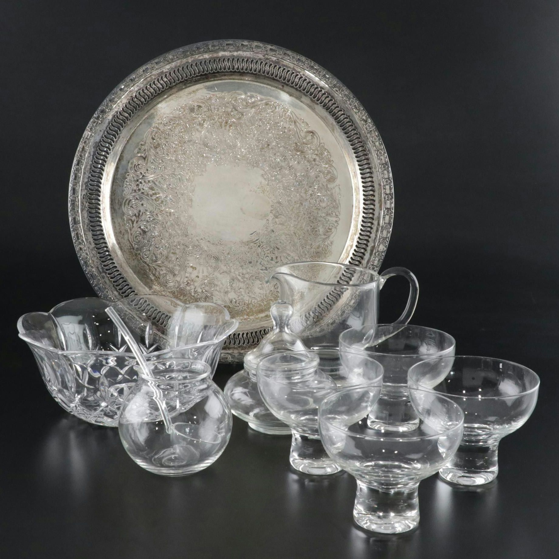 Gorham "King Edward" Crystal Centerpiece Bowl Featured In Serveware Collection