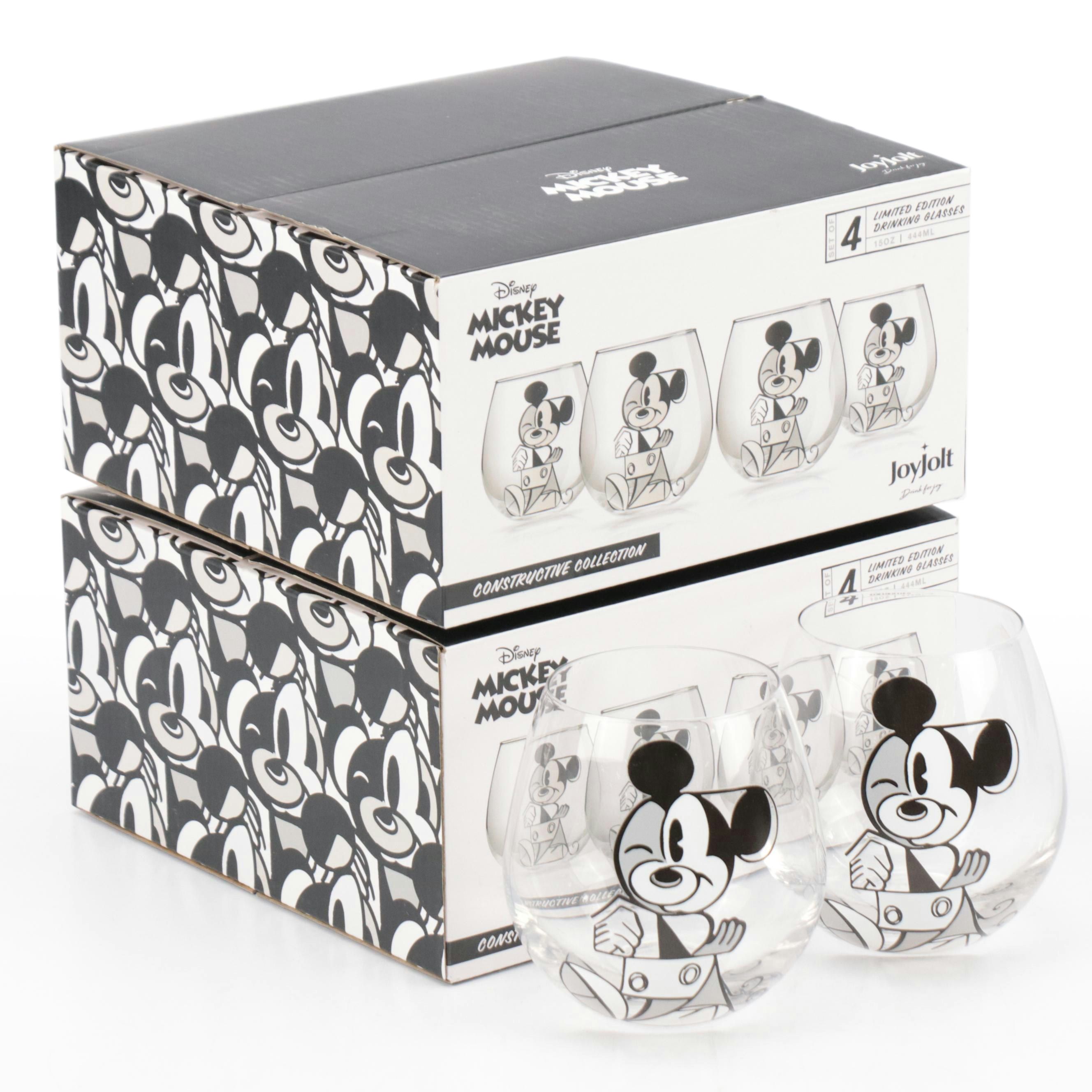 JoyJolt Limited Edition Disney Mickey Mouse Drinking Glasses