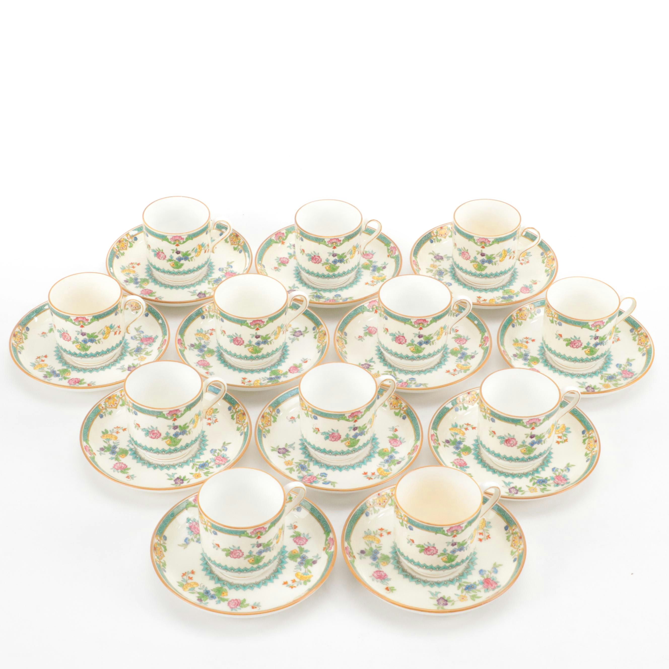 Minton Bone China Demitasse Cups and Saucers, 1927