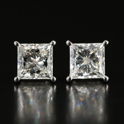 14K 2.02 CTW Lab Grown Diamond Solitaire Earrings
