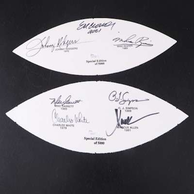 O. J. Simpson, Marcus Allen, and More Signed Heisman Winner Football Panels