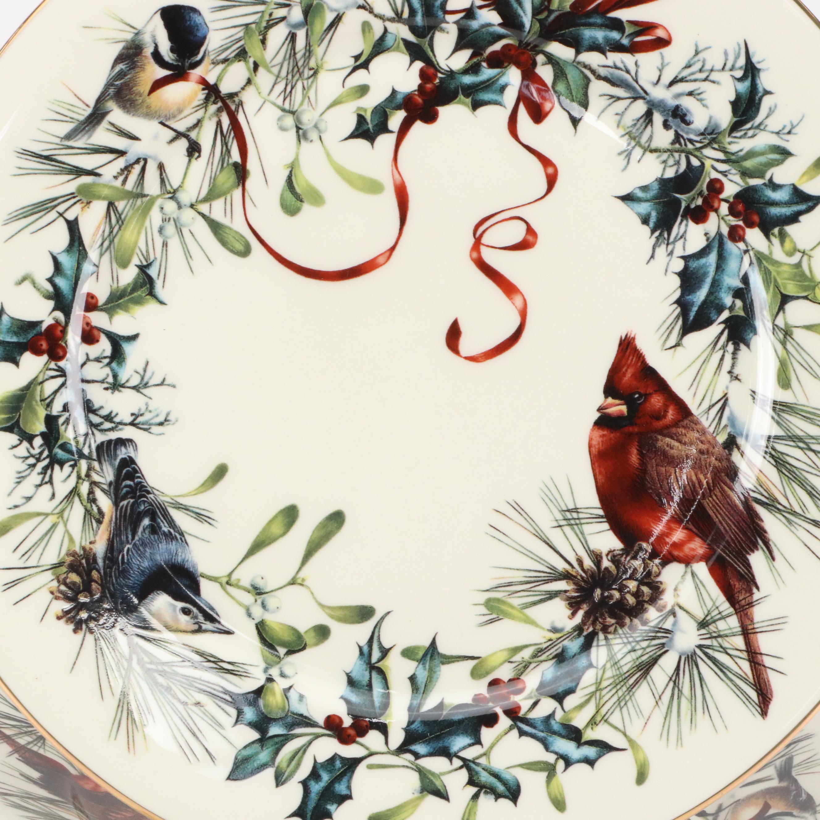 Lenox "Winter Greetings" Porcelain Dinner Plates