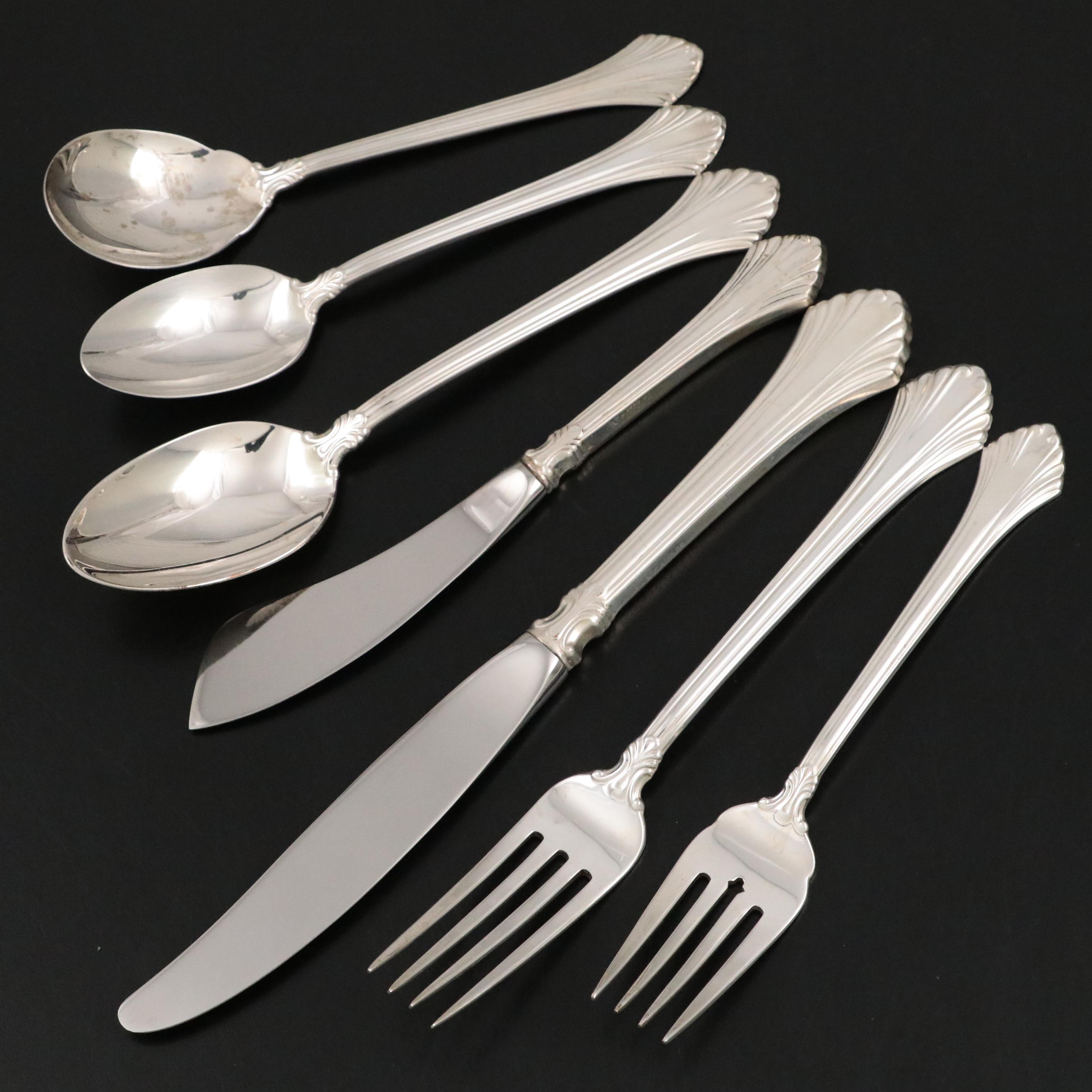 Wallace Sterling Silver "French Regency" Flatware and Serving Utensils
