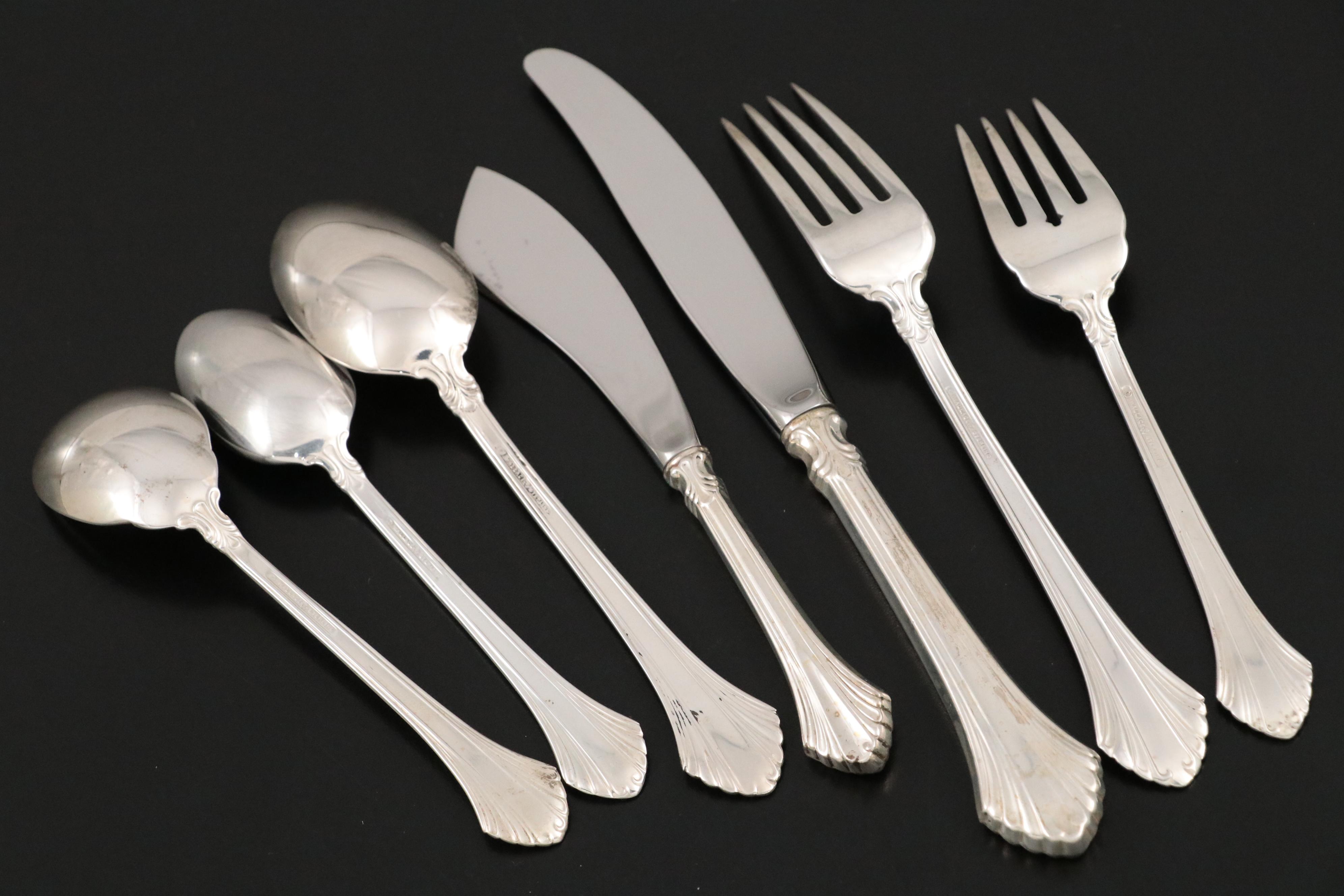 Wallace Sterling Silver "French Regency" Flatware and Serving Utensils