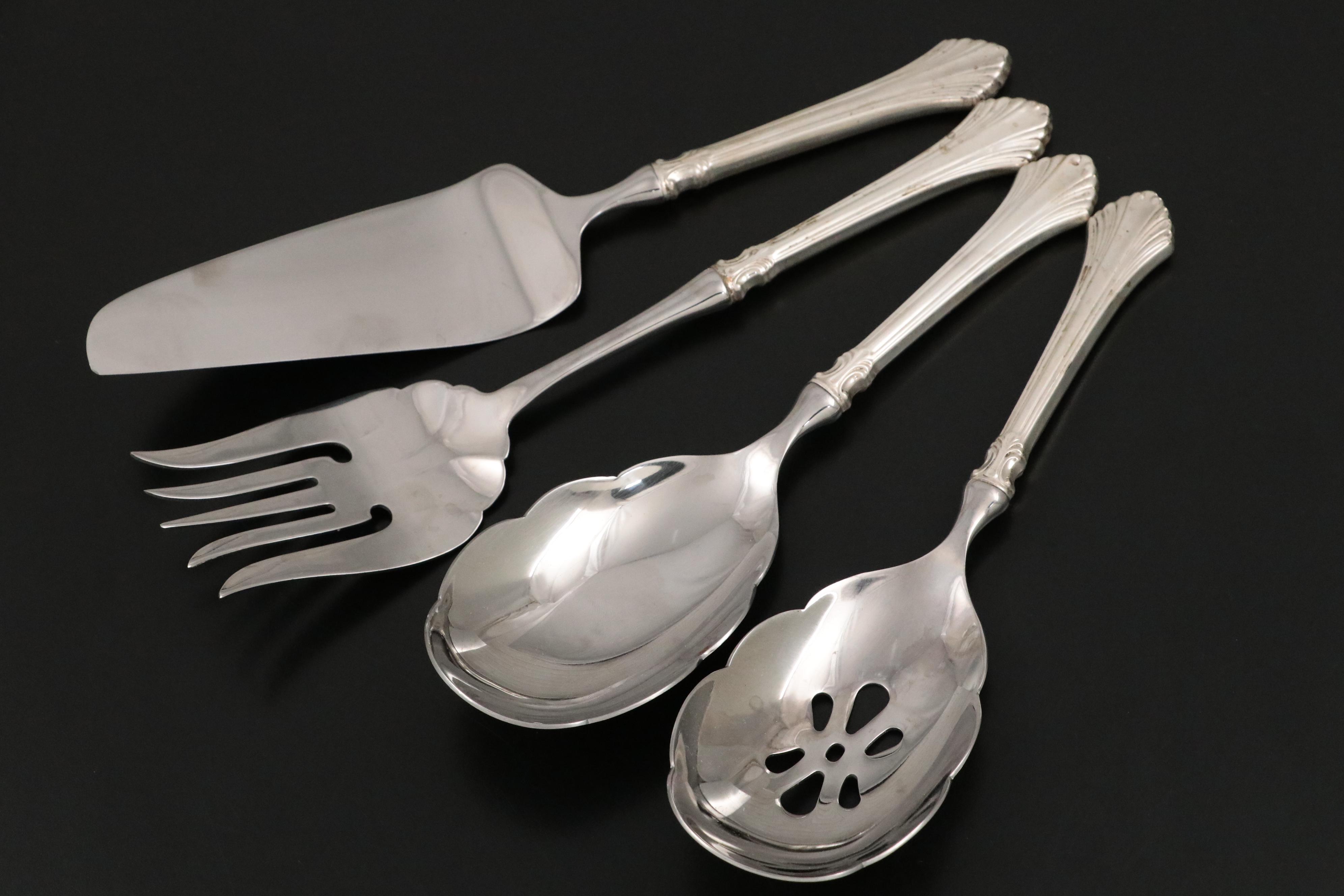 Wallace Sterling Silver "French Regency" Flatware and Serving Utensils