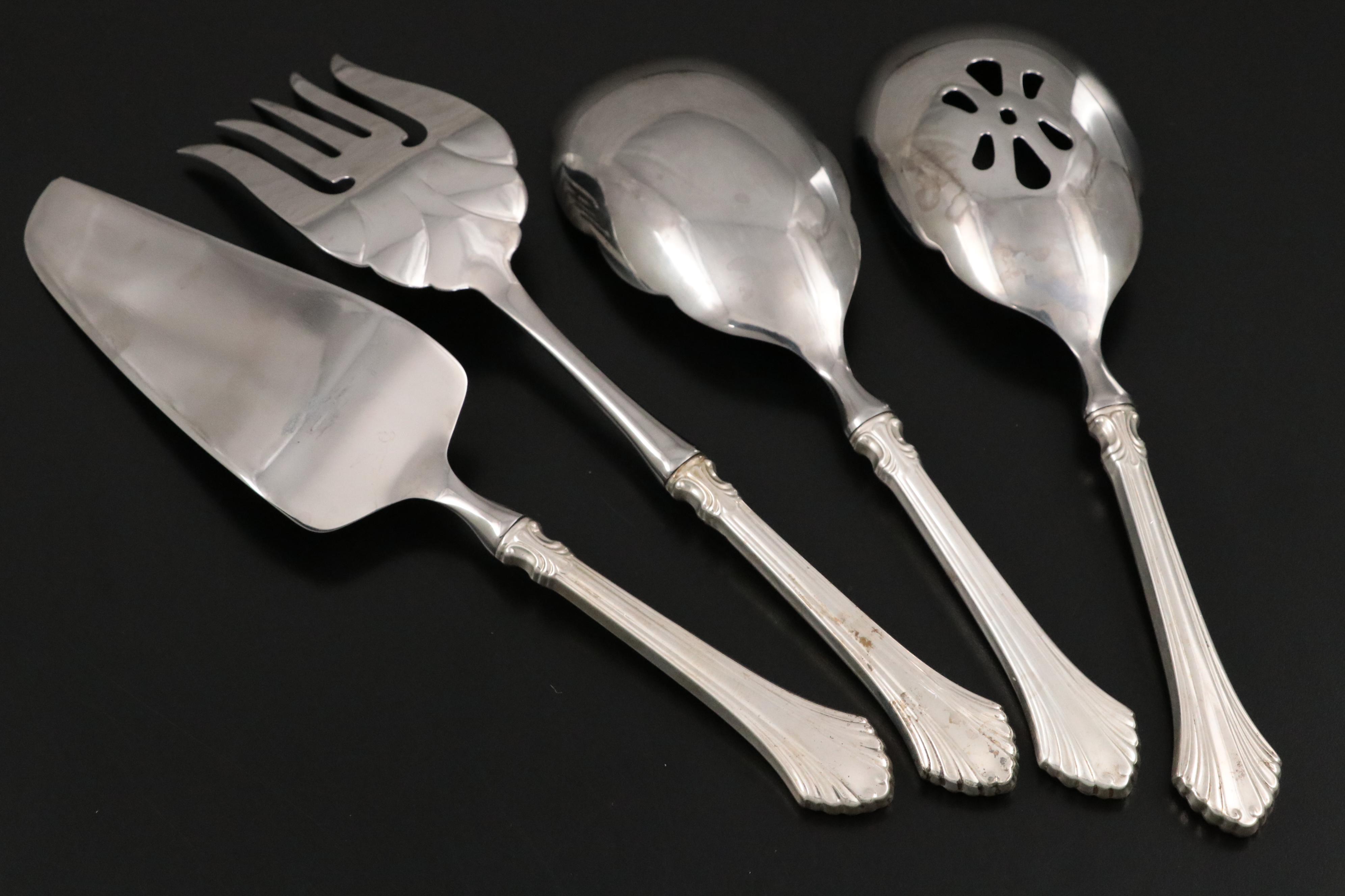 Wallace Sterling Silver "French Regency" Flatware and Serving Utensils