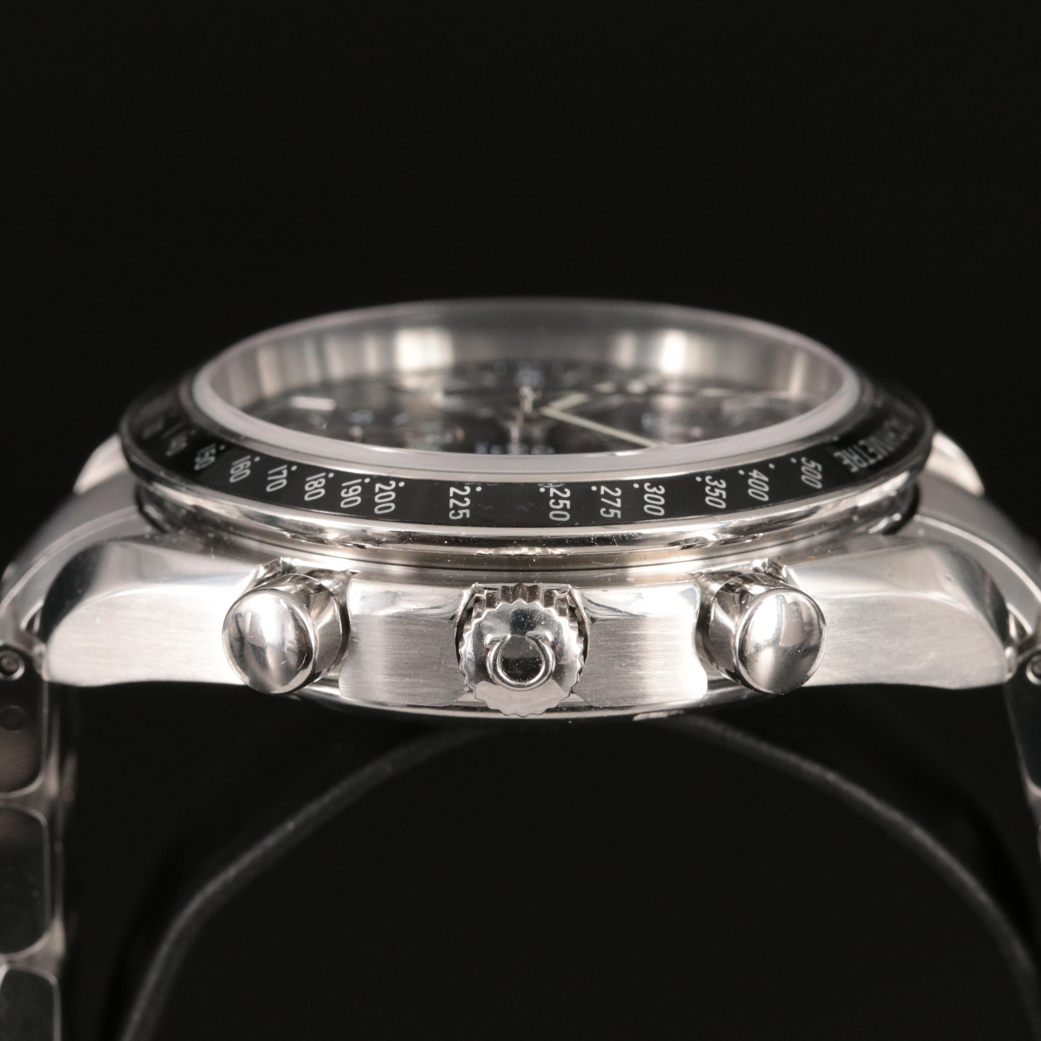 Omega Speedmaster Date Black 40MM Steel Automatic Watch