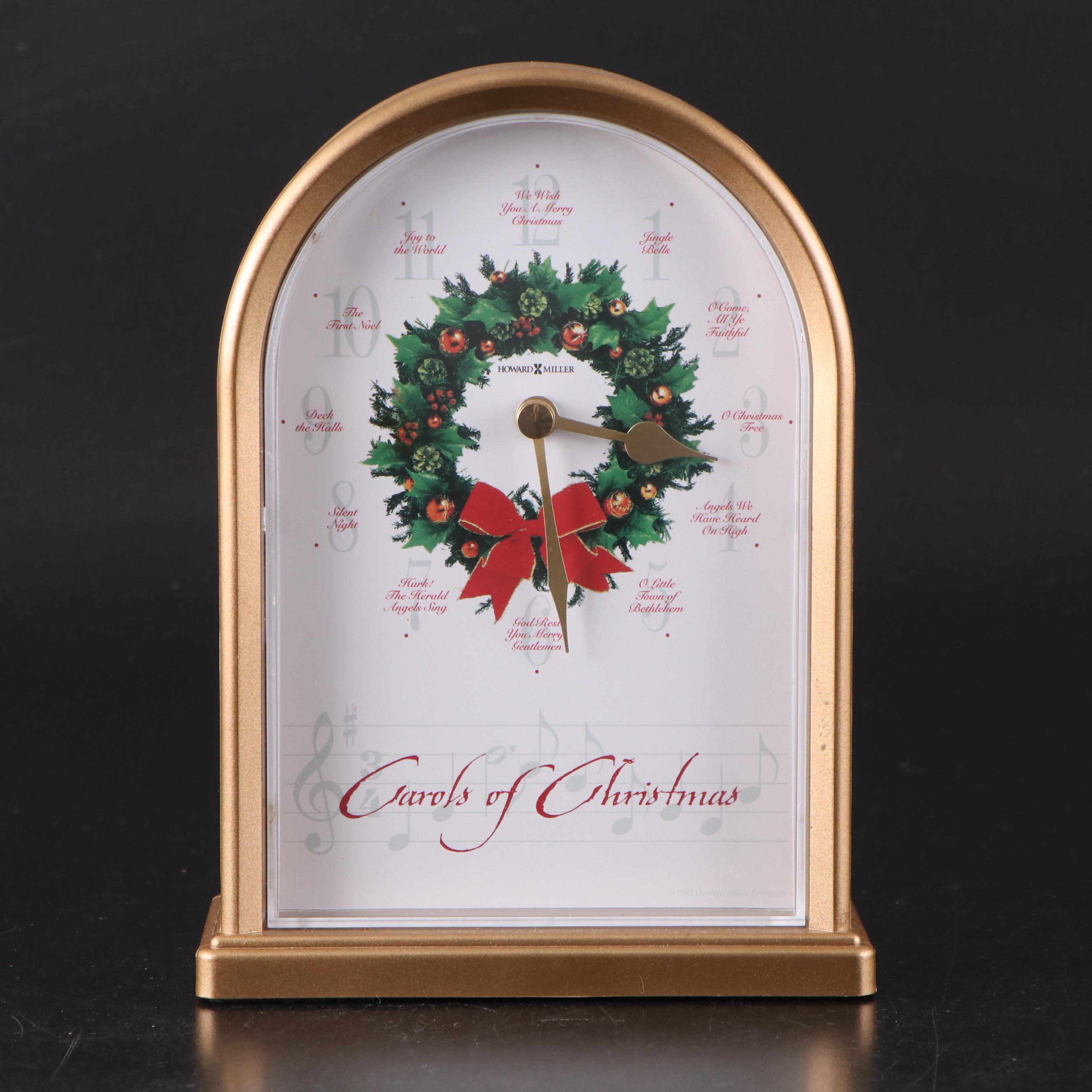 Spode "Christmas Tree" Water Goblets and Howard Miller Clock