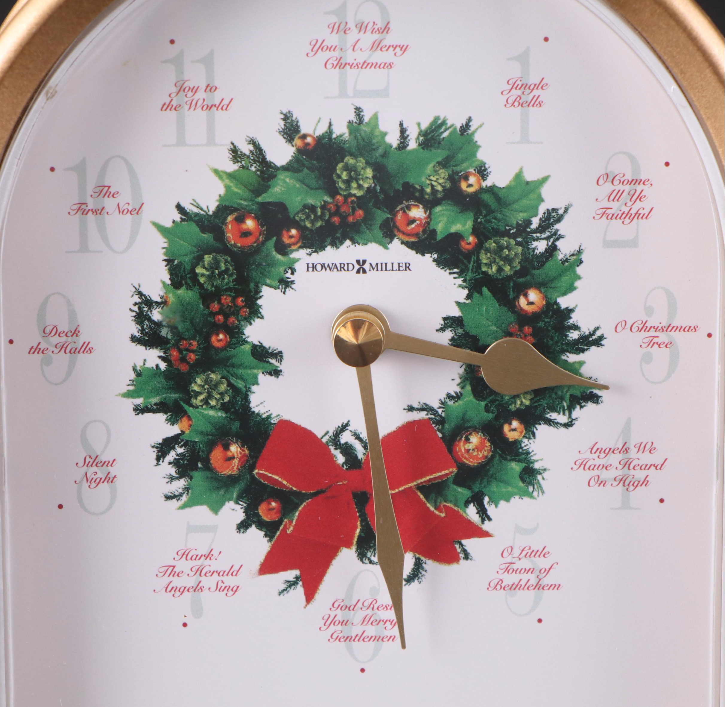 Spode "Christmas Tree" Water Goblets and Howard Miller Clock