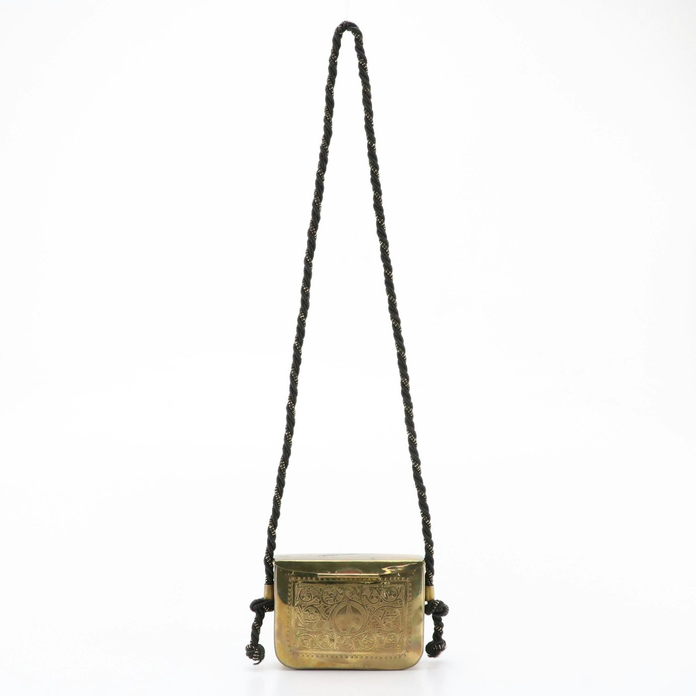 Bloomingdale's Quilted Leather Shoulder Bag with Other Chased Brass ...