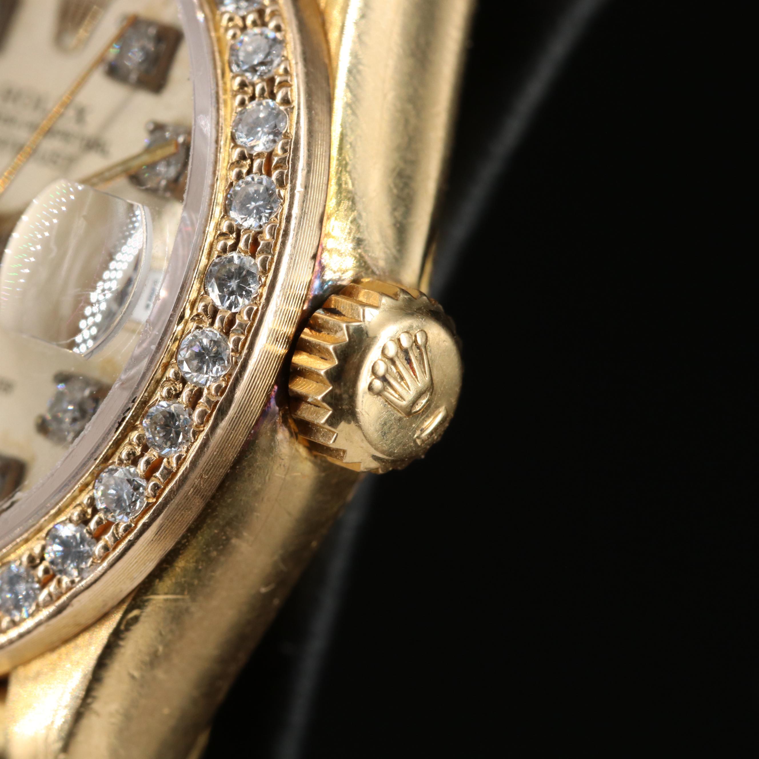 1983 Rolex Custom Diamond Bezel and Dial Datejust Watch
