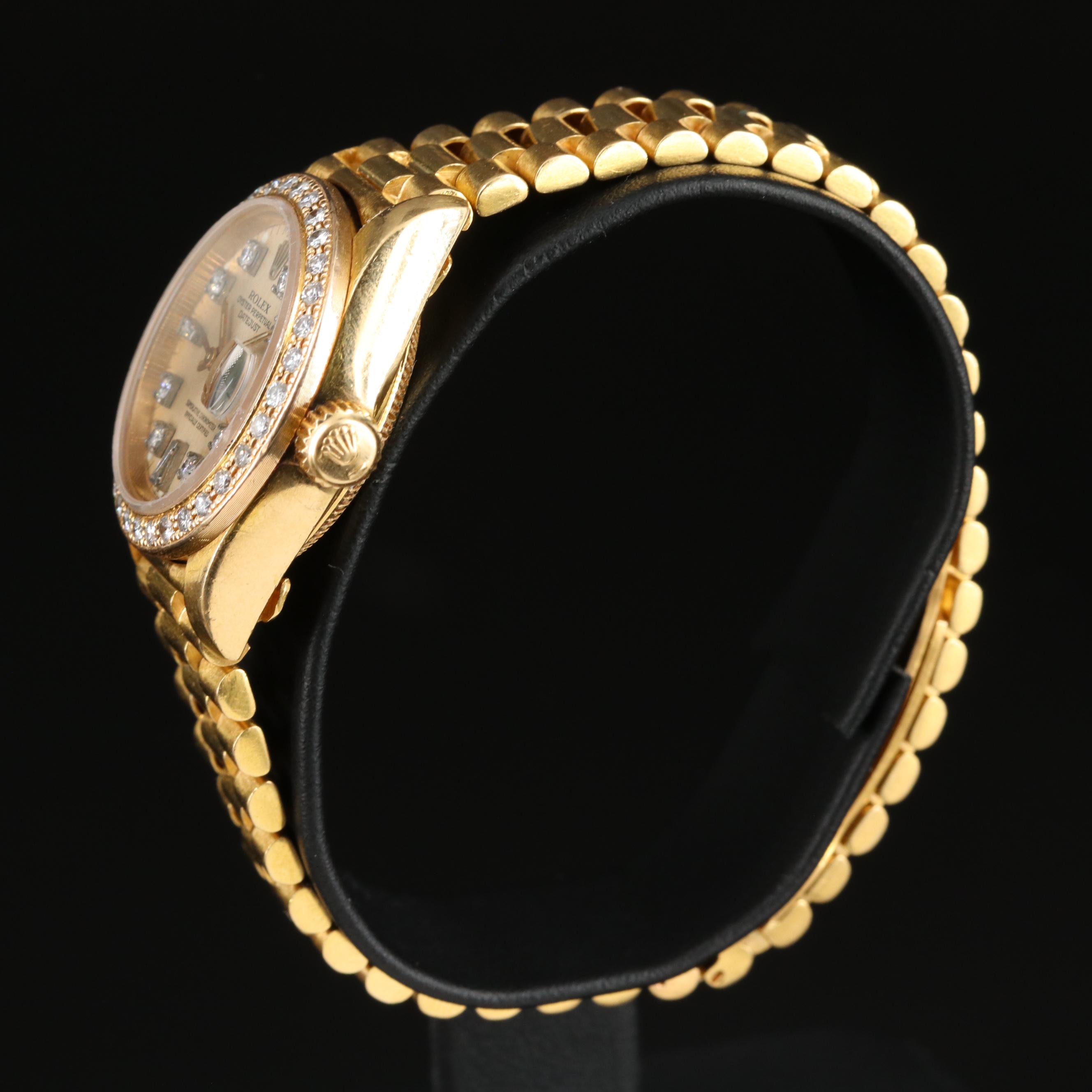 1983 Rolex Custom Diamond Bezel and Dial Datejust Watch