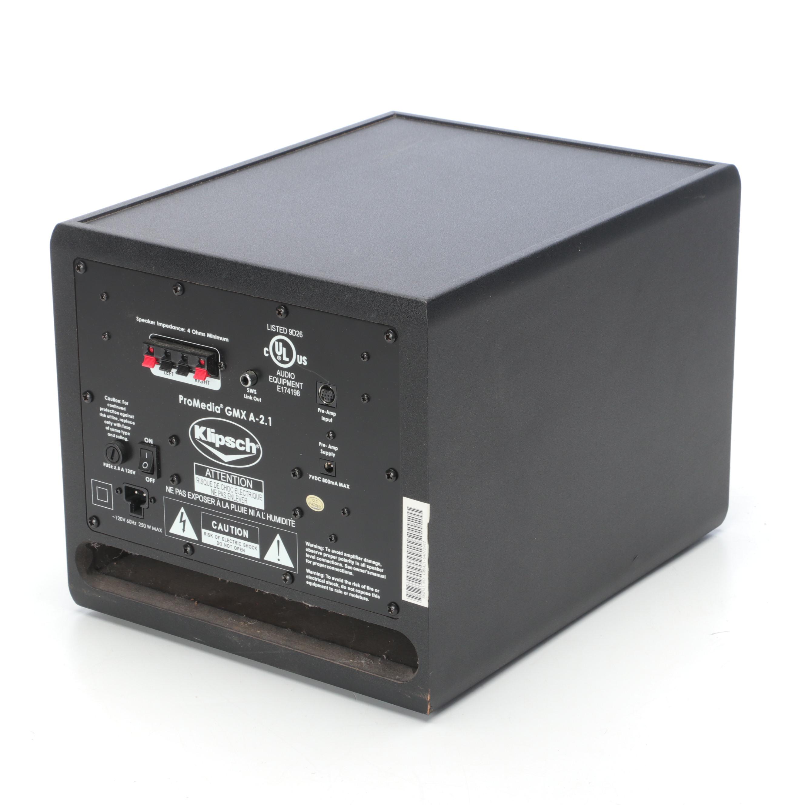 Klipsch Promedia GMX A2.1 Computer Speaker EBTH