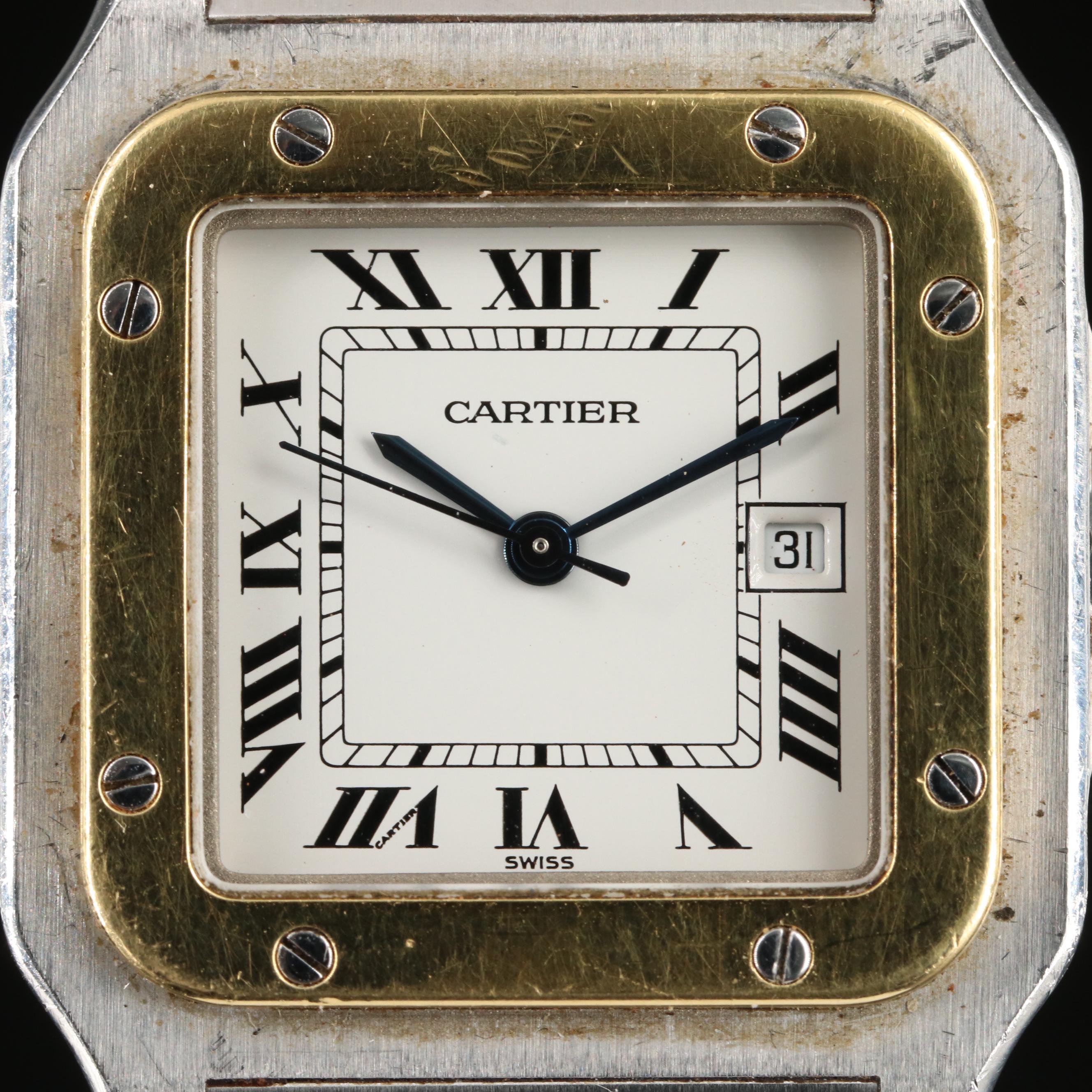 Cartier Santos de Cartier Automatique Steel Gold Square Watch