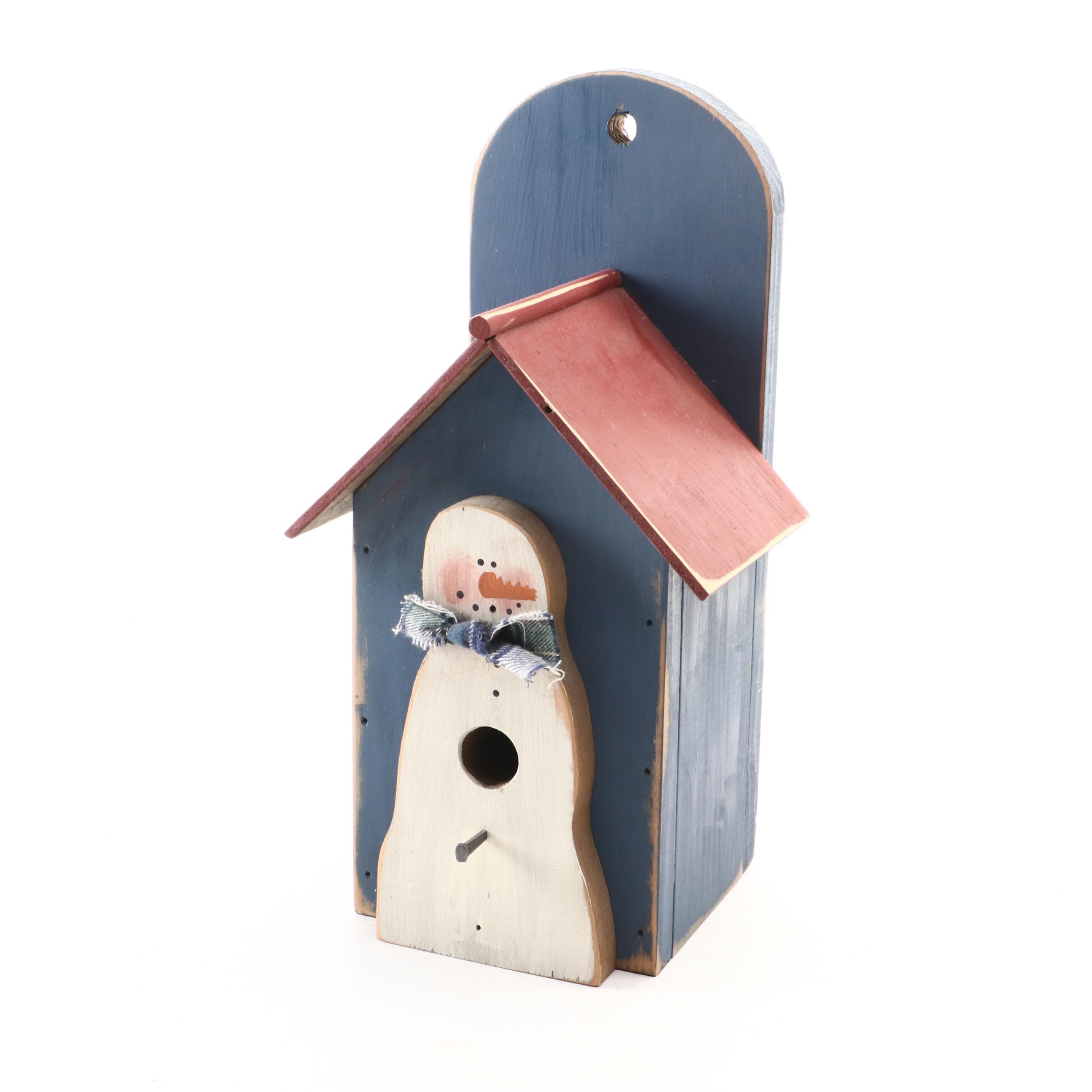 Wooden Birdhouses Including Golf and Snowman Themed