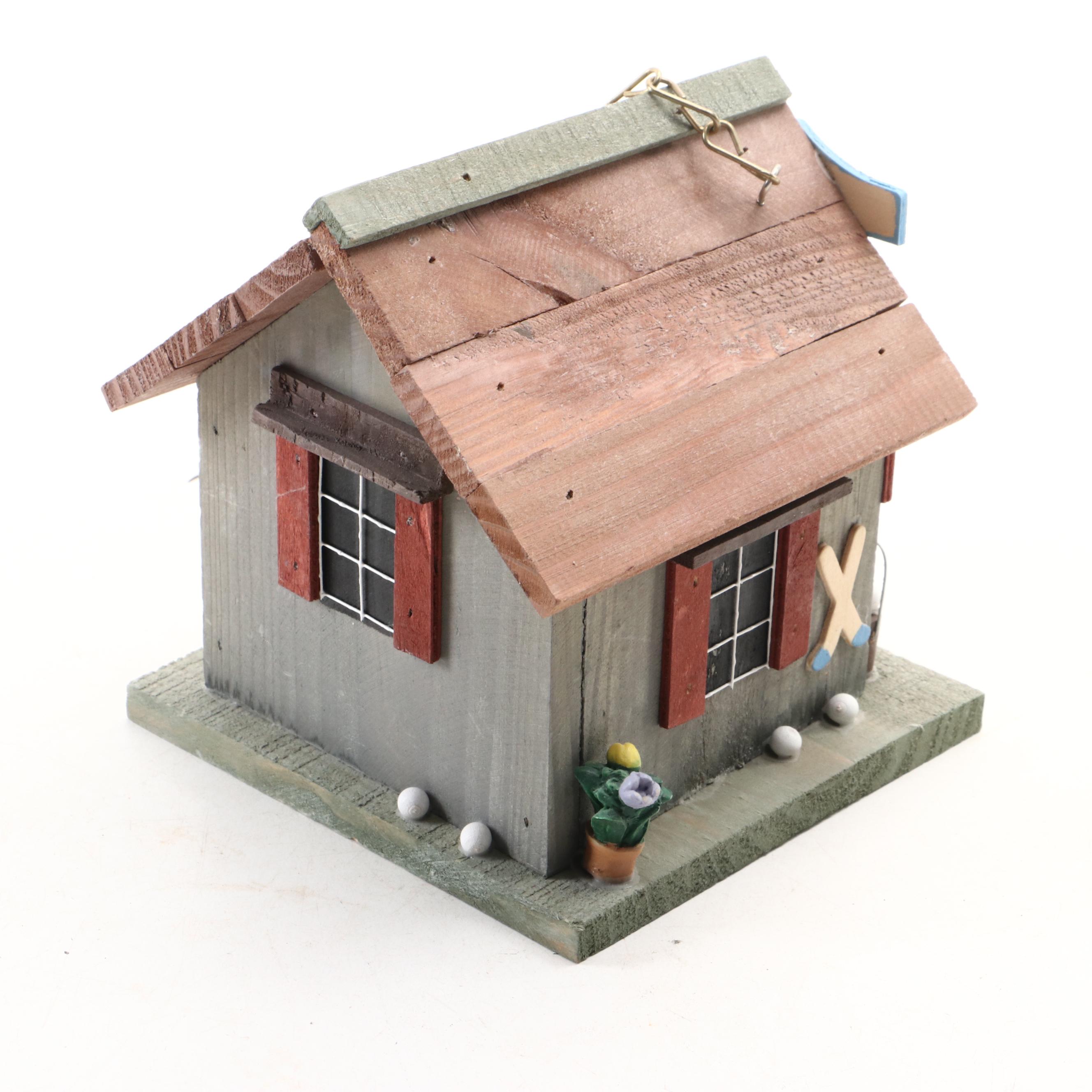 Wooden Birdhouses Including Golf and Snowman Themed