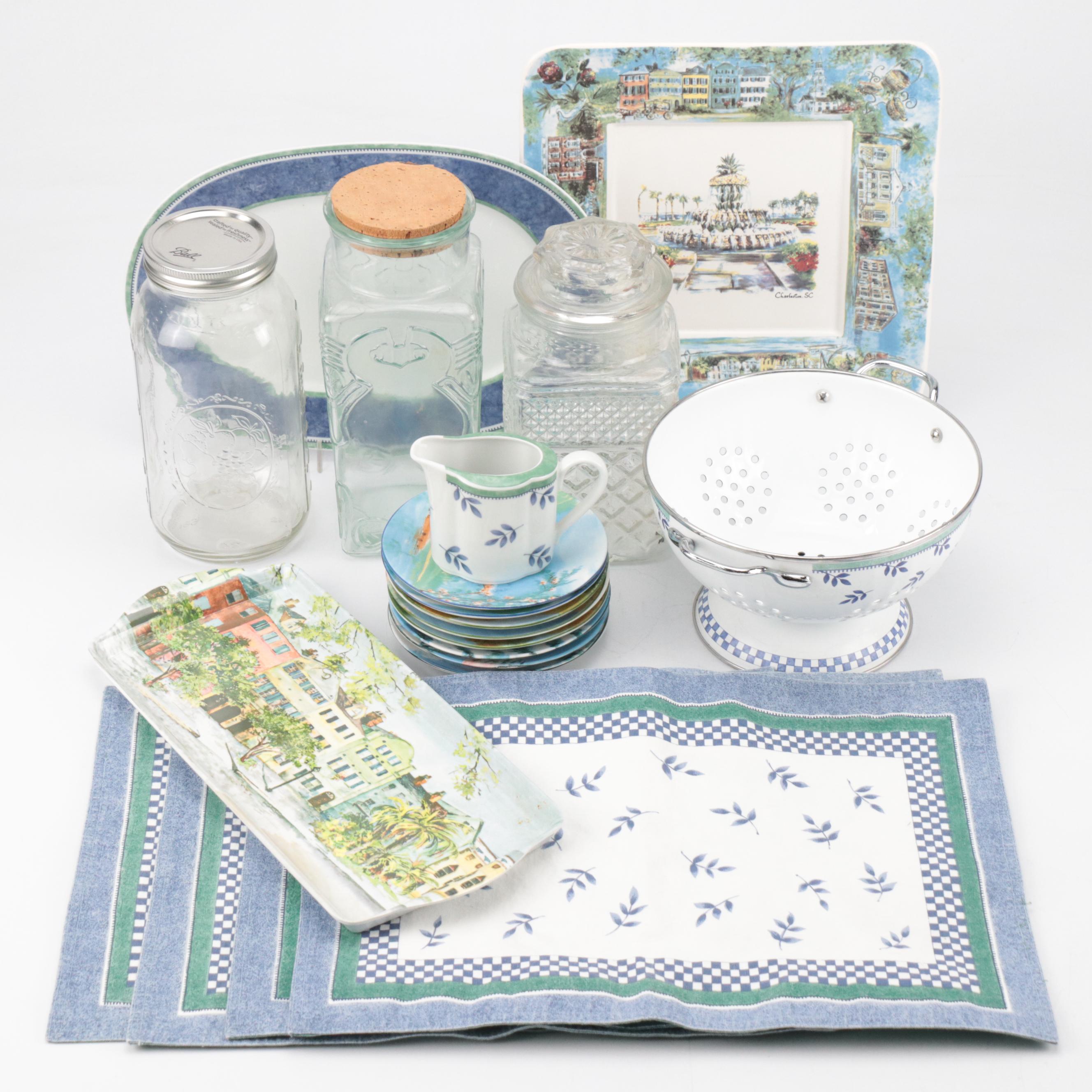 Villeroy & Boch Porcelain Tray, Colander and Creamer with More