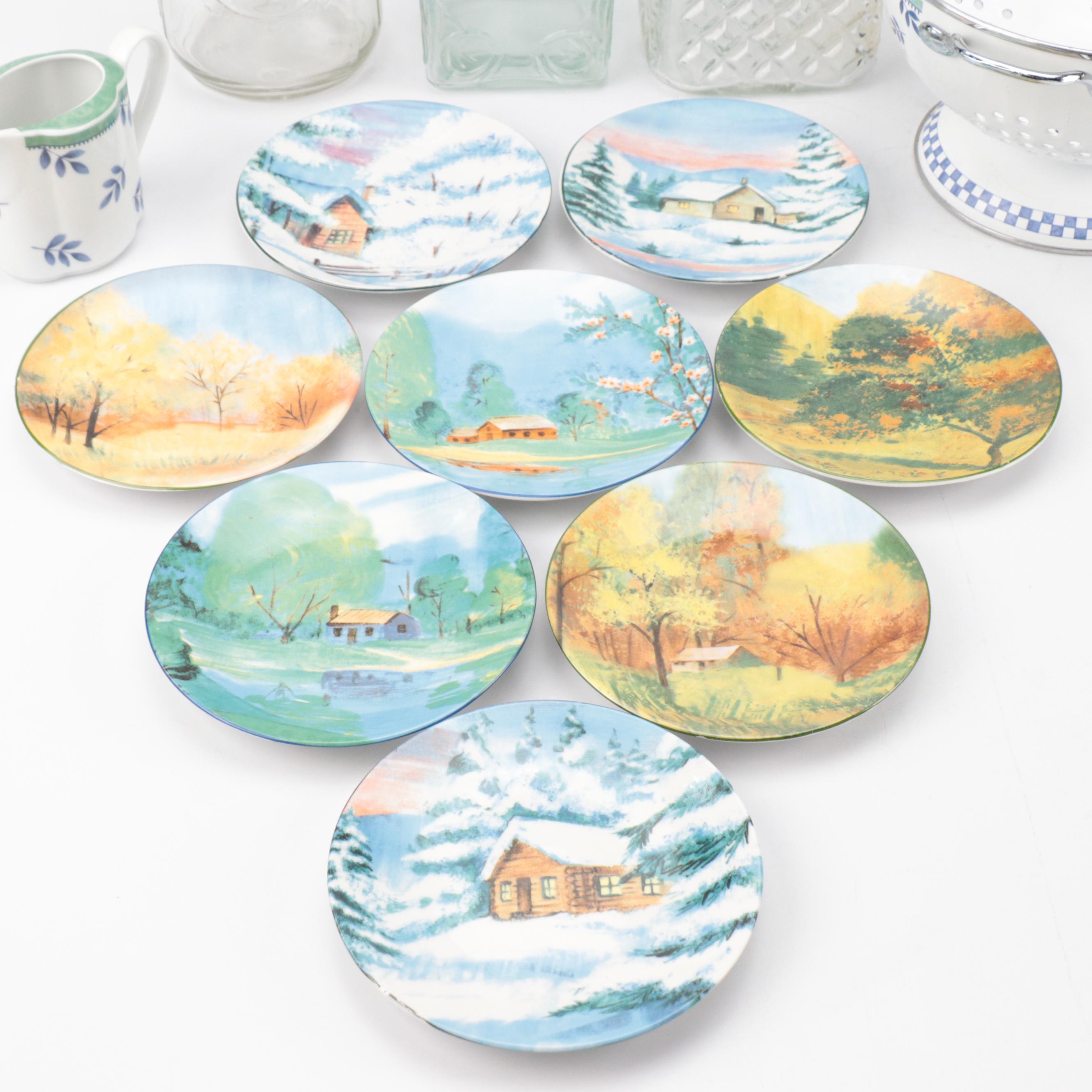 Villeroy & Boch Porcelain Tray, Colander and Creamer with More