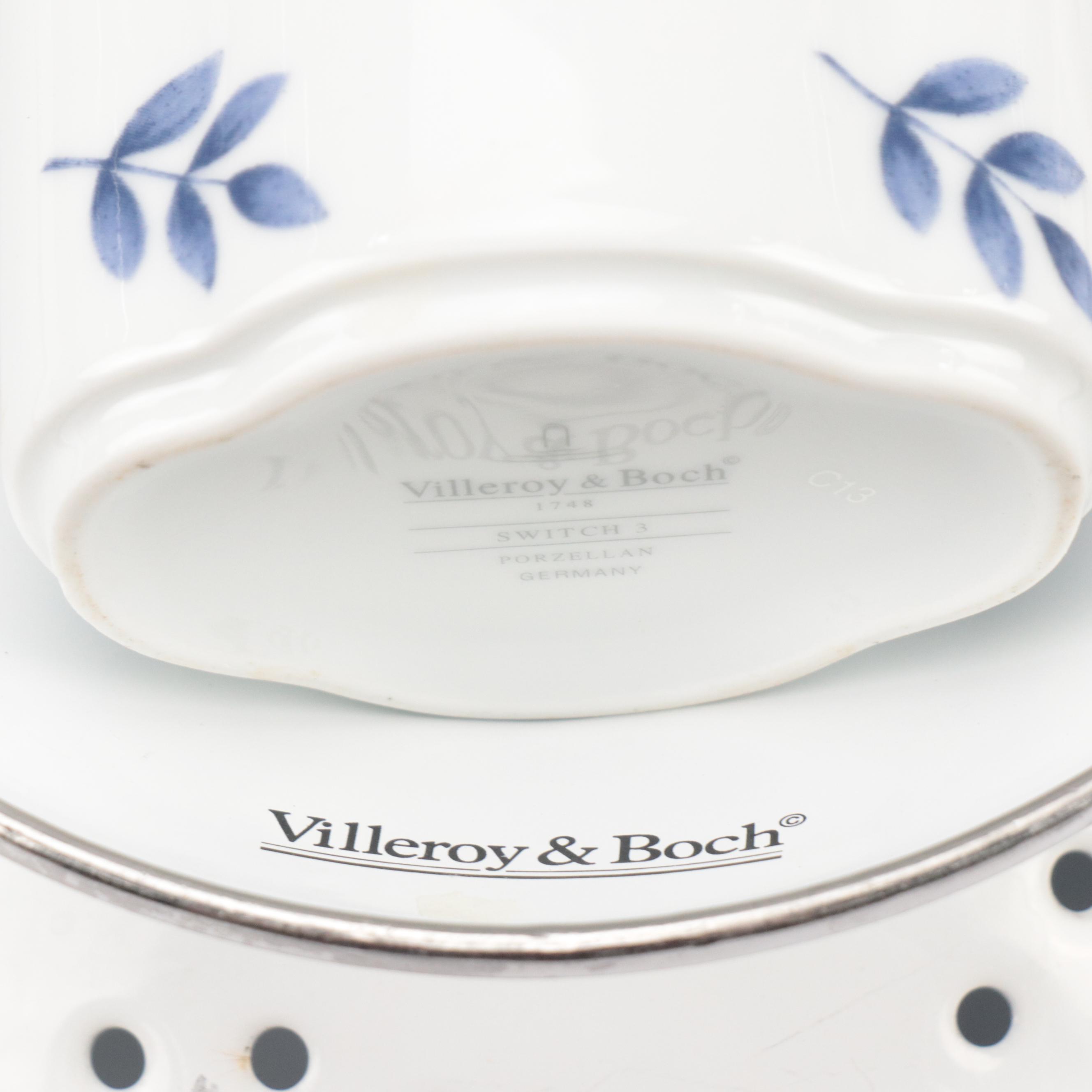 Villeroy & Boch Porcelain Tray, Colander and Creamer with More