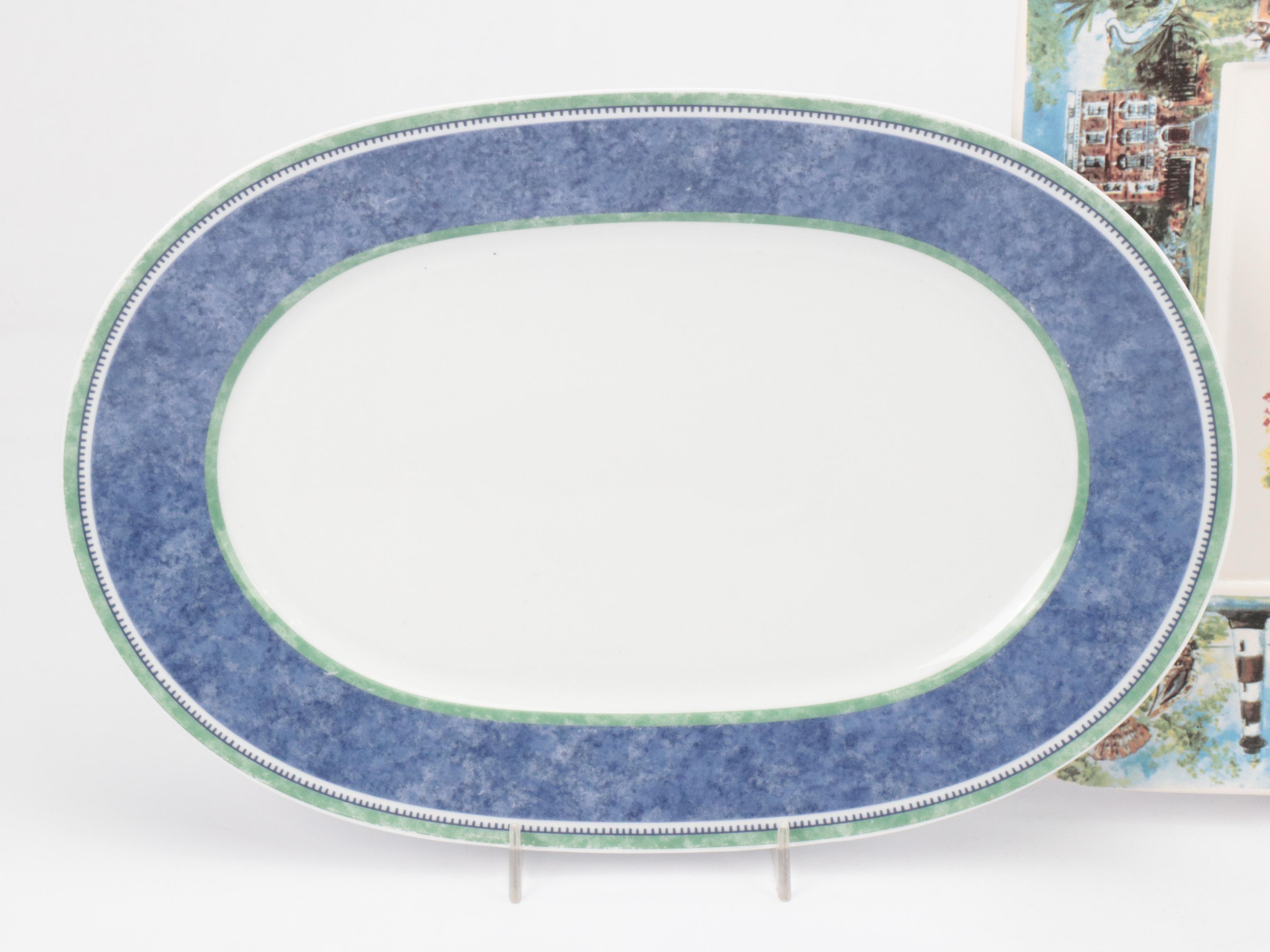 Villeroy & Boch Porcelain Tray, Colander and Creamer with More