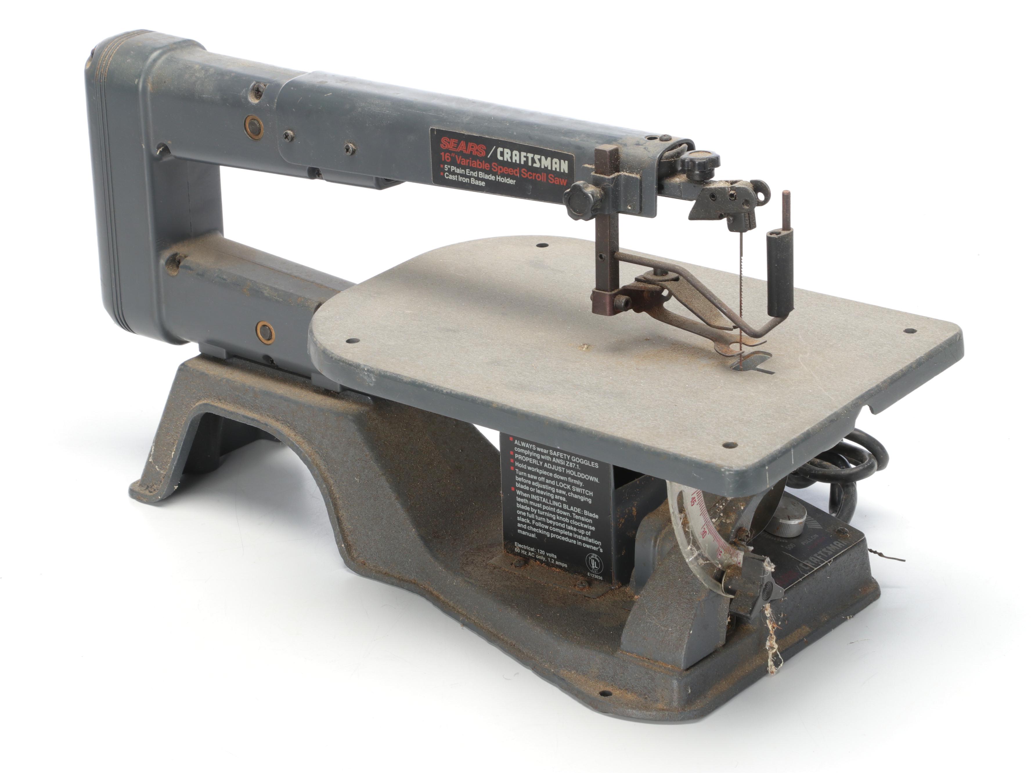 Sears Craftsman Scroll Saw with Tacklife Drywall Sander, DeWalt Chalk & Reel