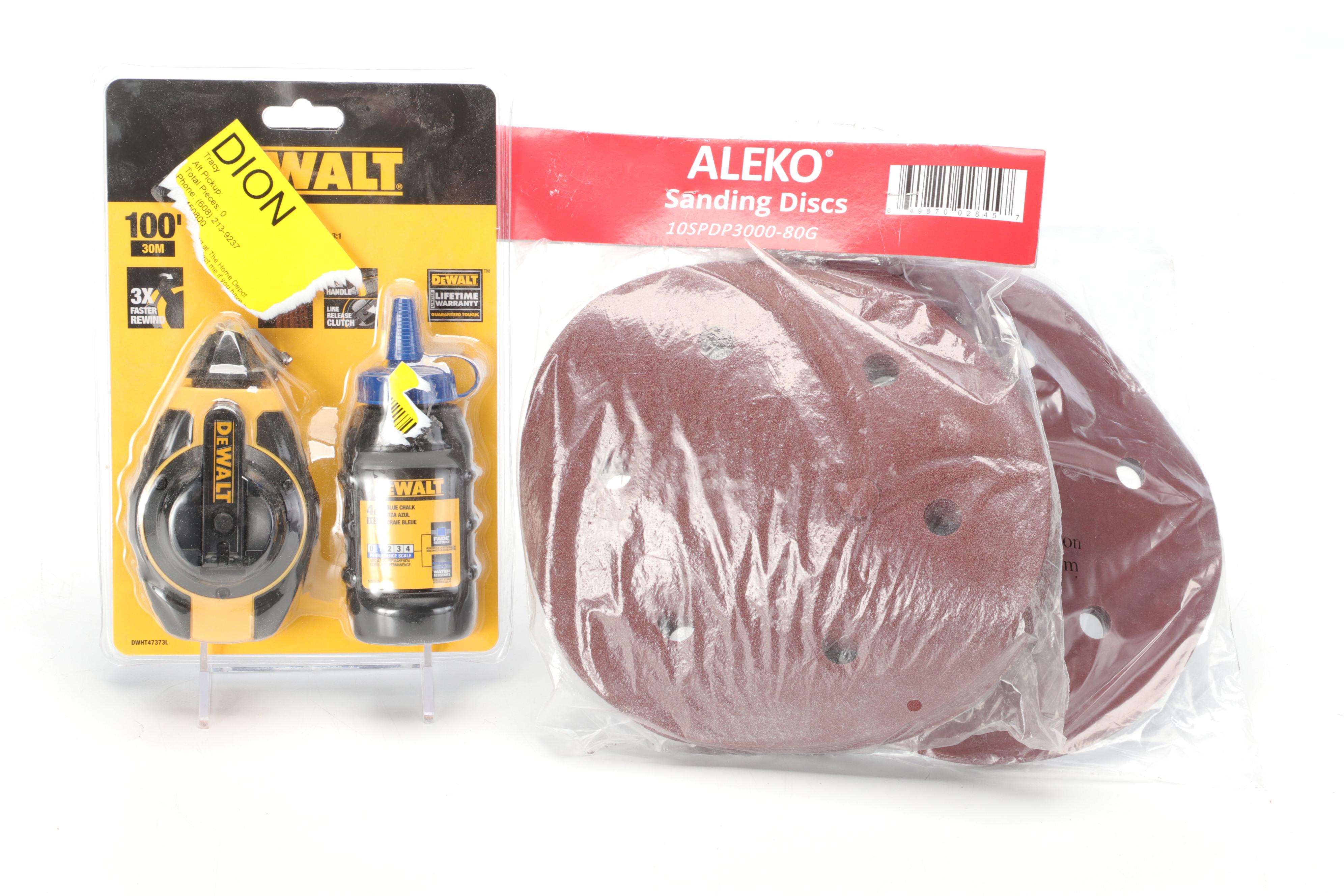 Sears Craftsman Scroll Saw with Tacklife Drywall Sander, DeWalt Chalk & Reel