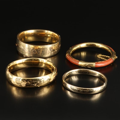 Hinged Gold-Filled Bangle Assortment