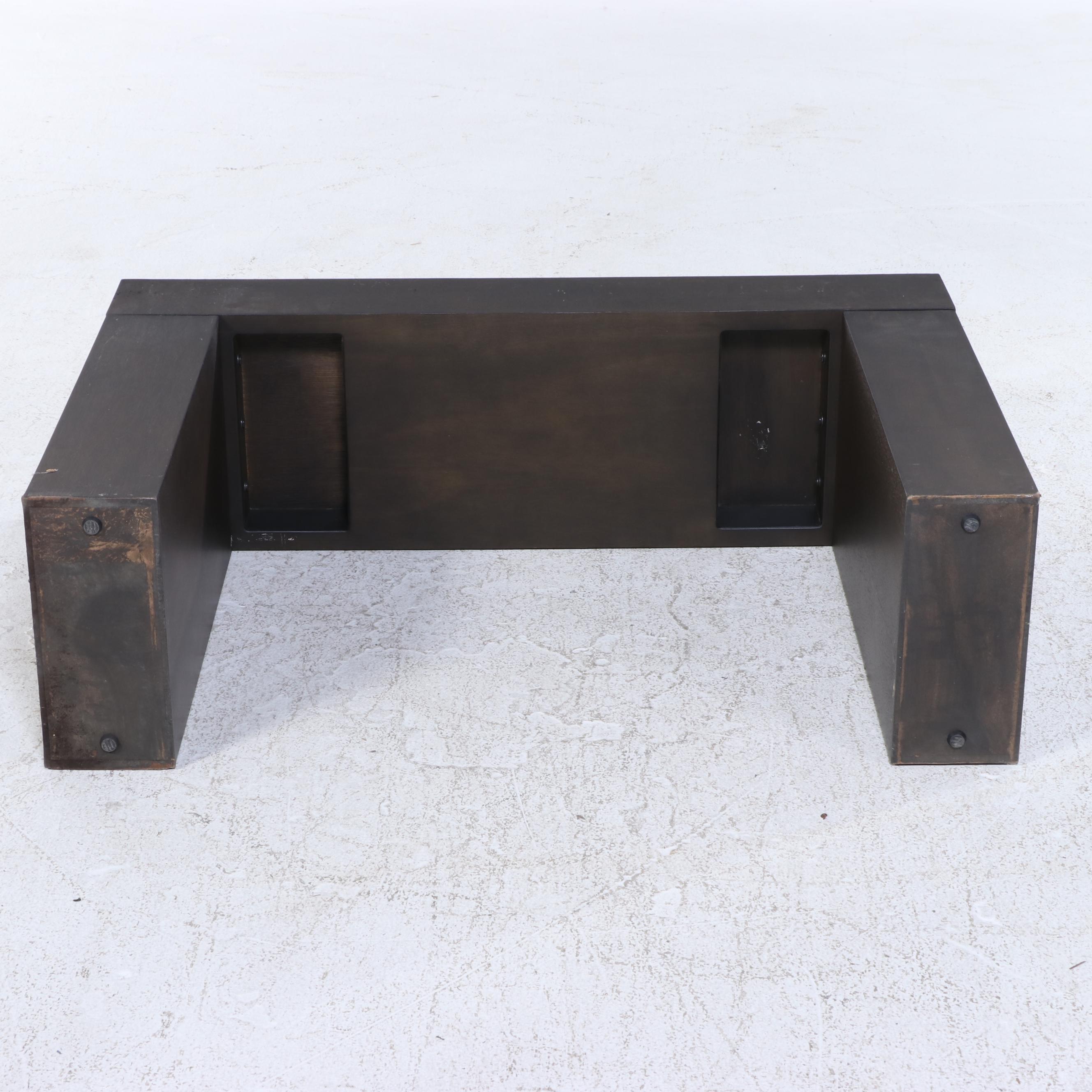 Pair of Minimalist Style Wood Console Tables