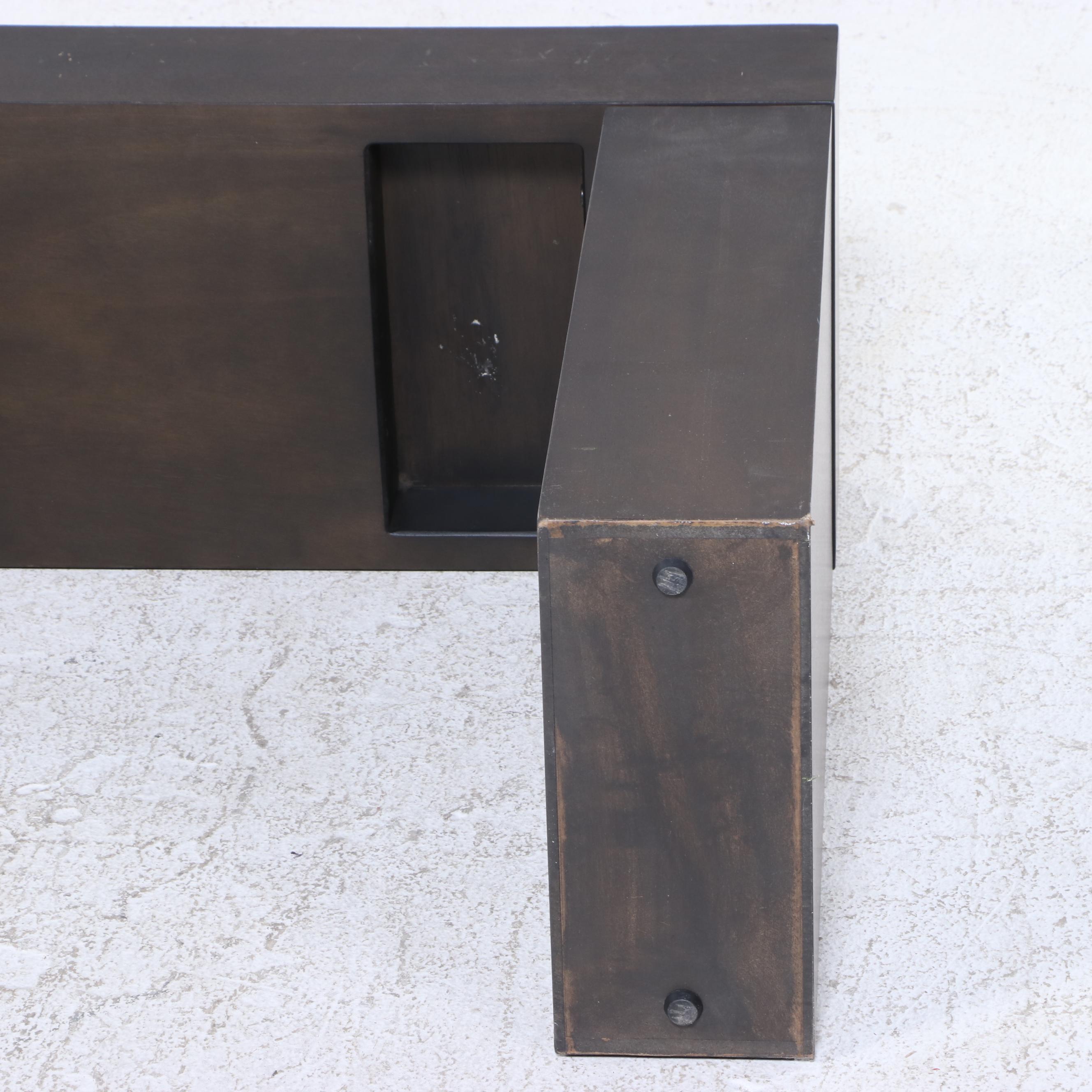 Pair of Minimalist Style Wood Console Tables