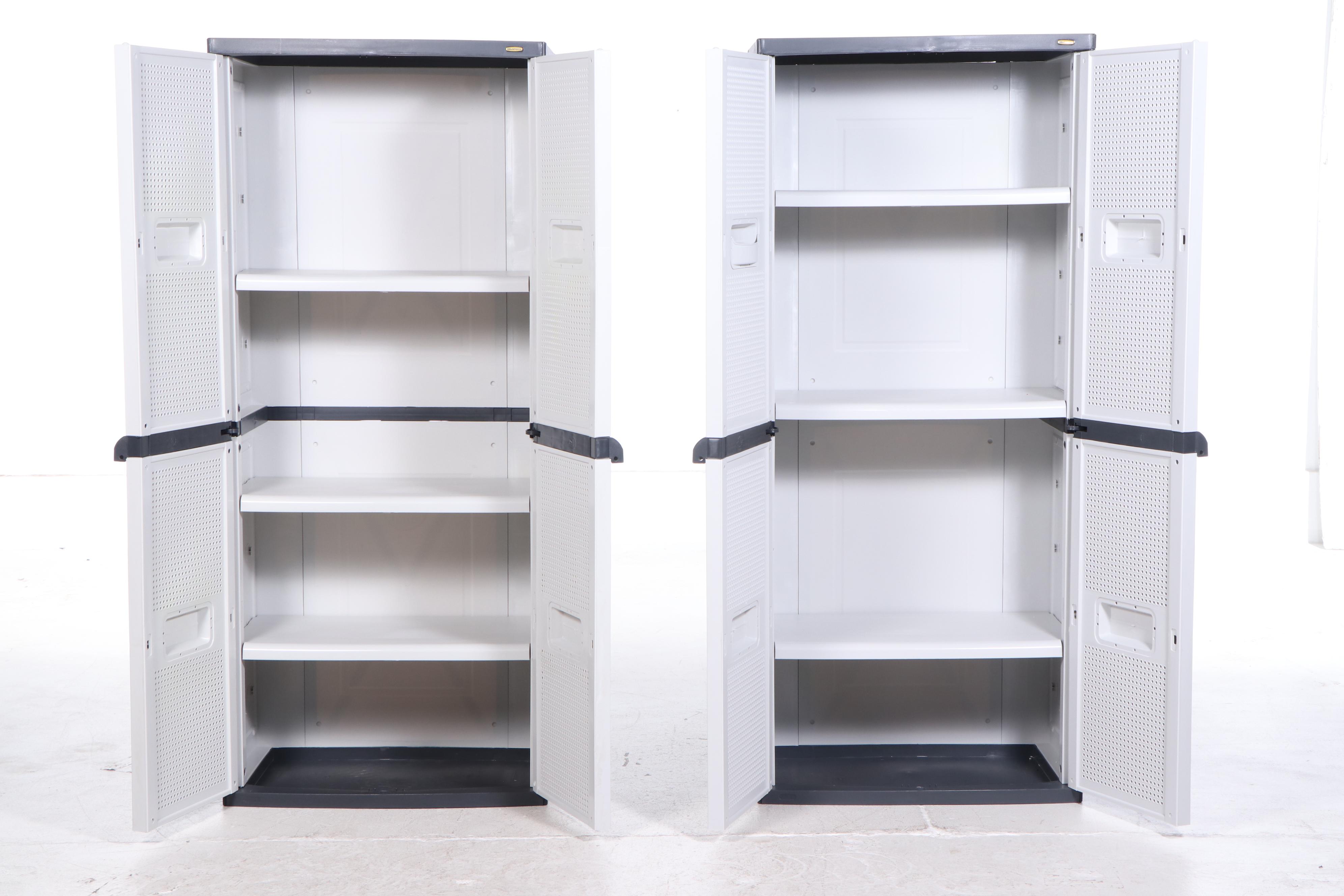 Two Workforce Heavy Duty Garage Storage Cabinets