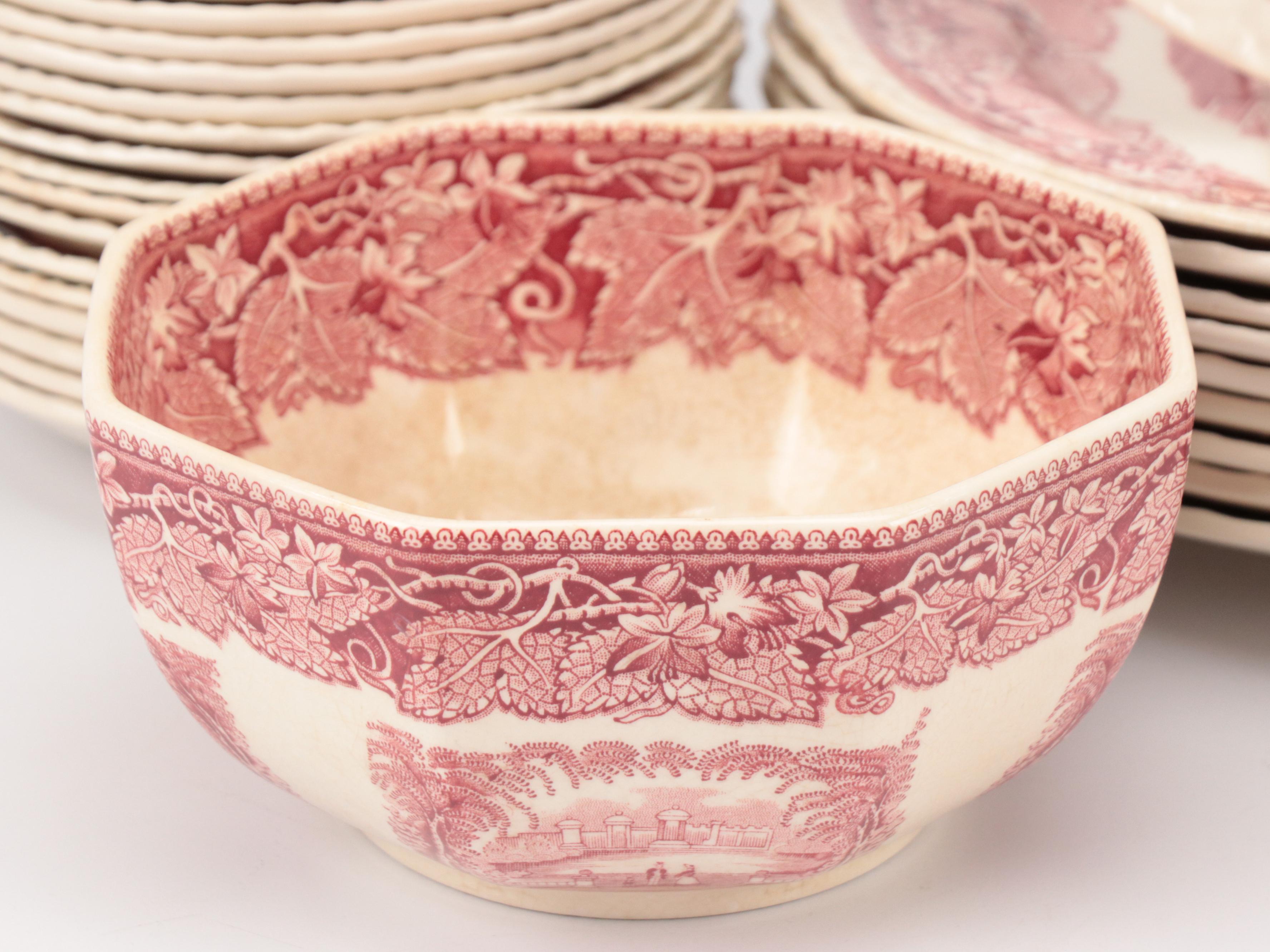 Franciscan and Mason's "Pink Vista" Ironstone Dinnerware EBTH