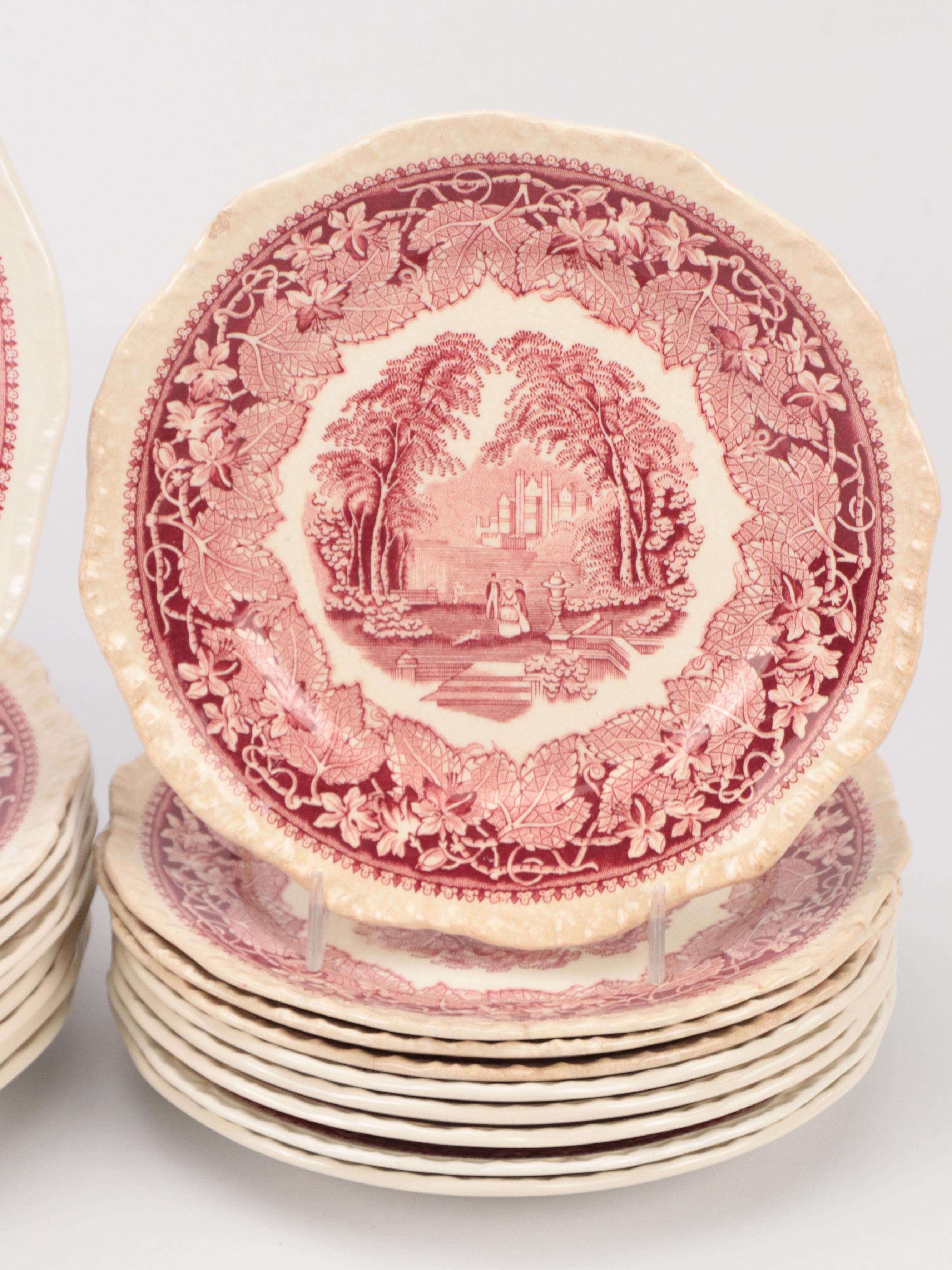 Franciscan and Mason's "Pink Vista" Ironstone Dinnerware EBTH