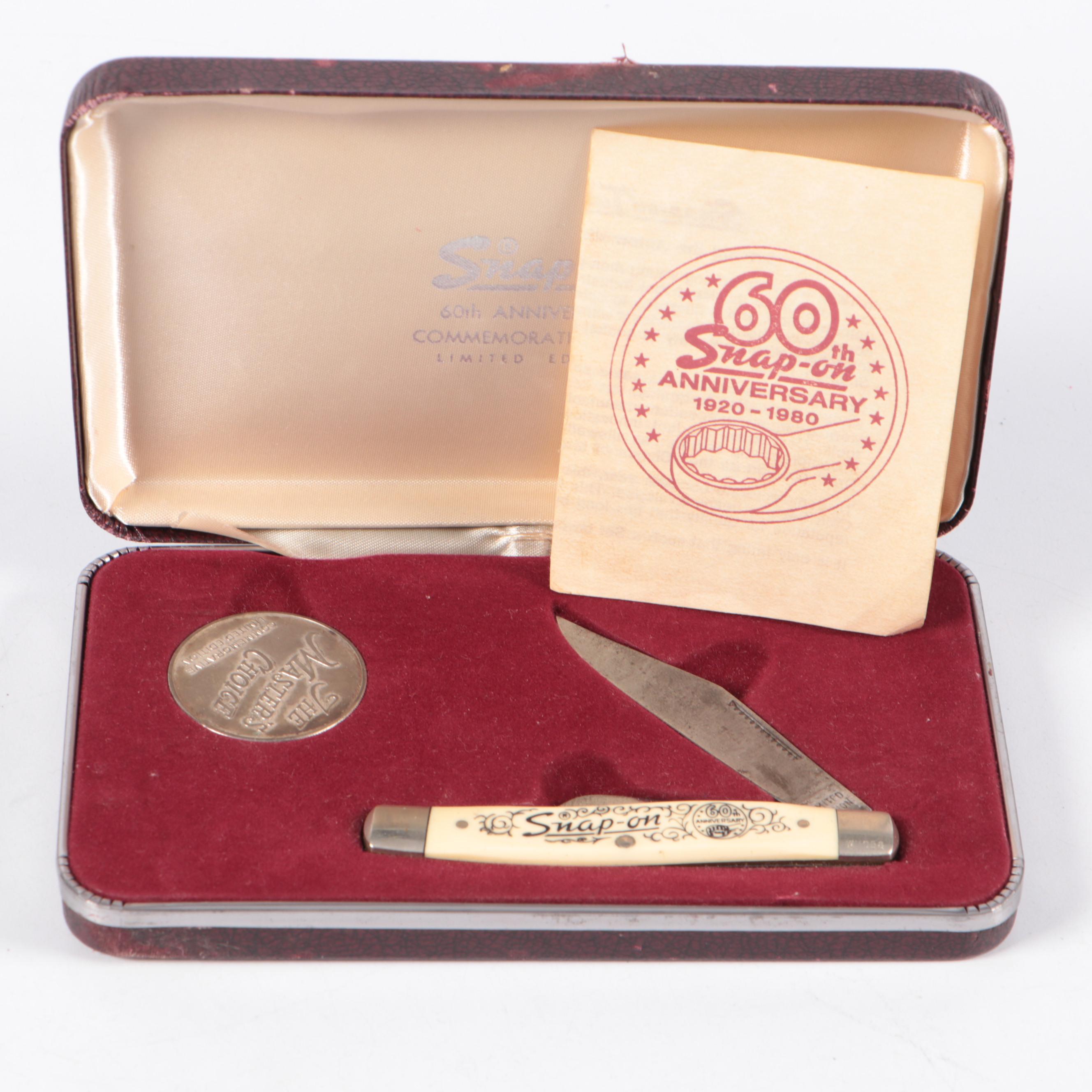 Snap-On 60th Anniversary Pocketknife with Uncle Henry Fixed Blade Knife, More