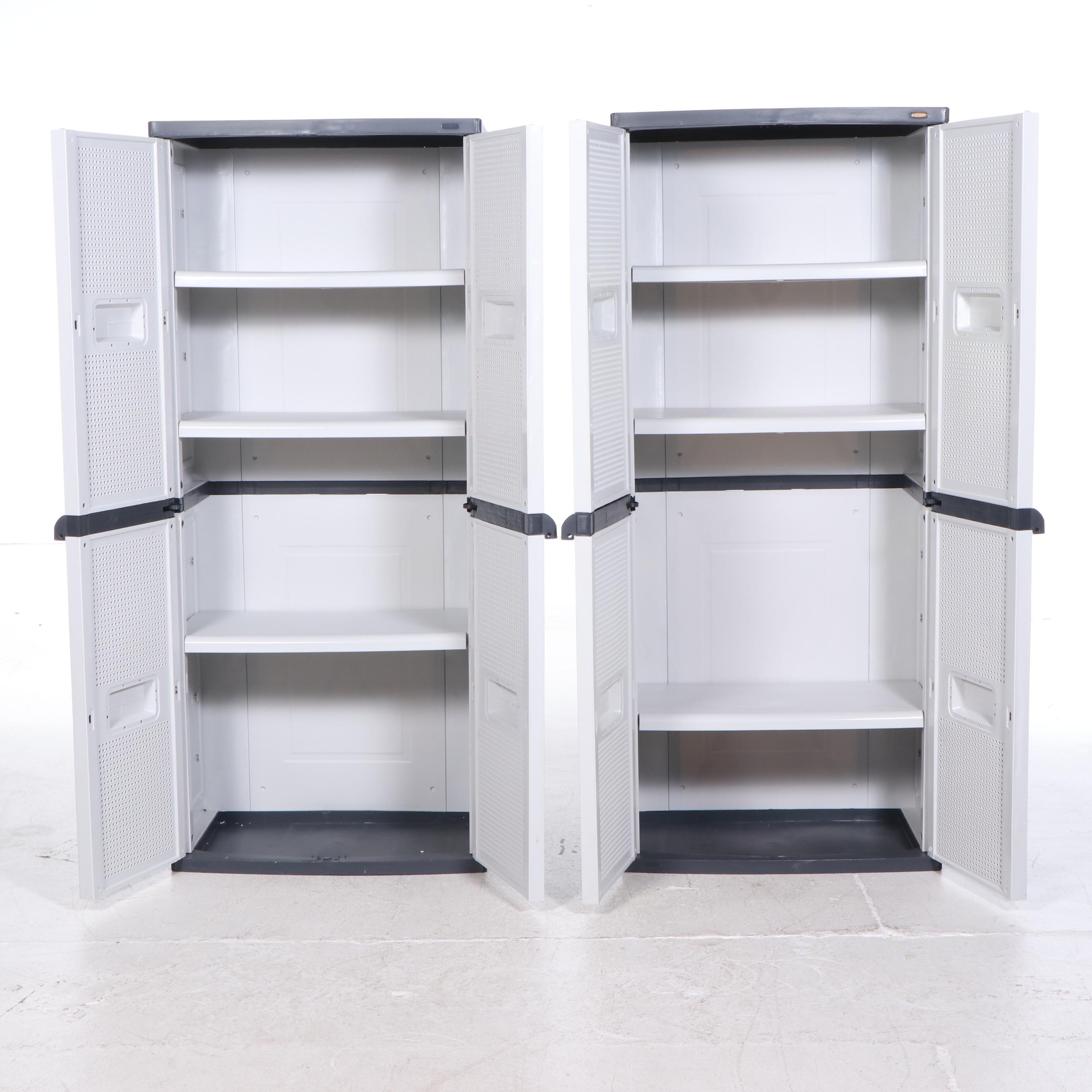 Two Workforce Heavy Duty Garage Storage Cabinets