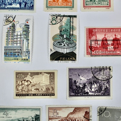 Eighteen Different Postage Stamps From China