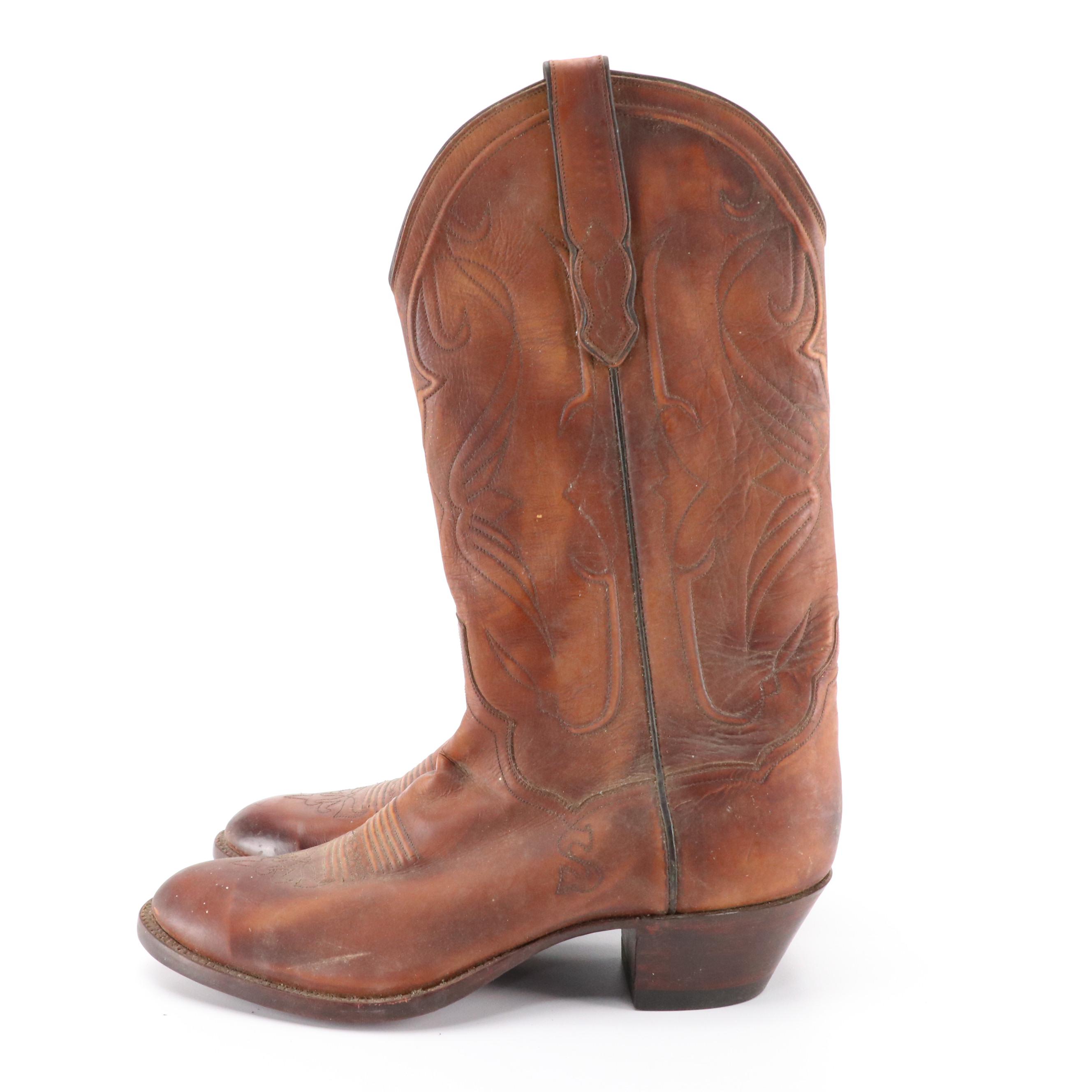 Men's Biltrite Neoprene Western Style Boots in Brown Leather